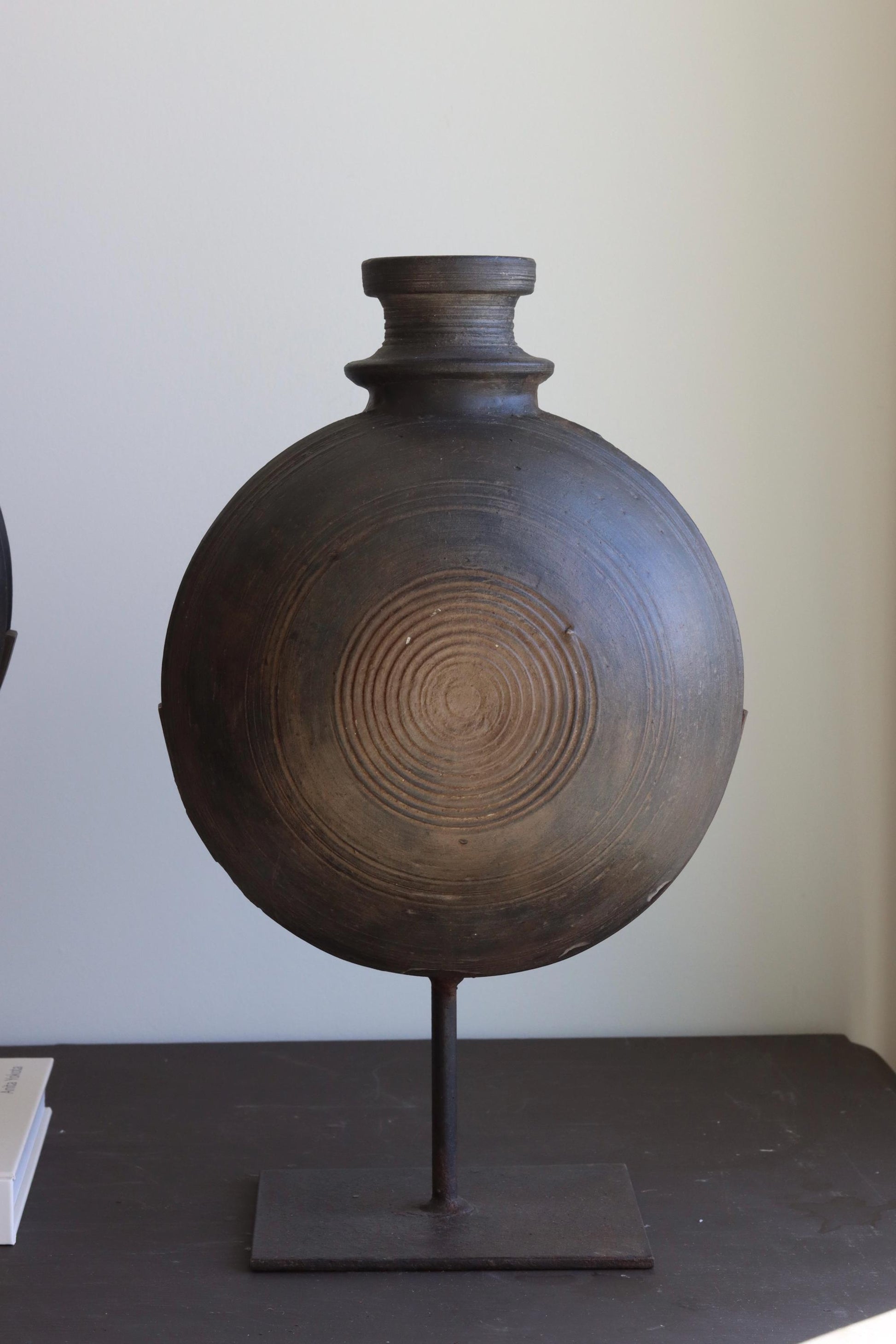 Terracotta Vintage Indian Clay Pot with Stand