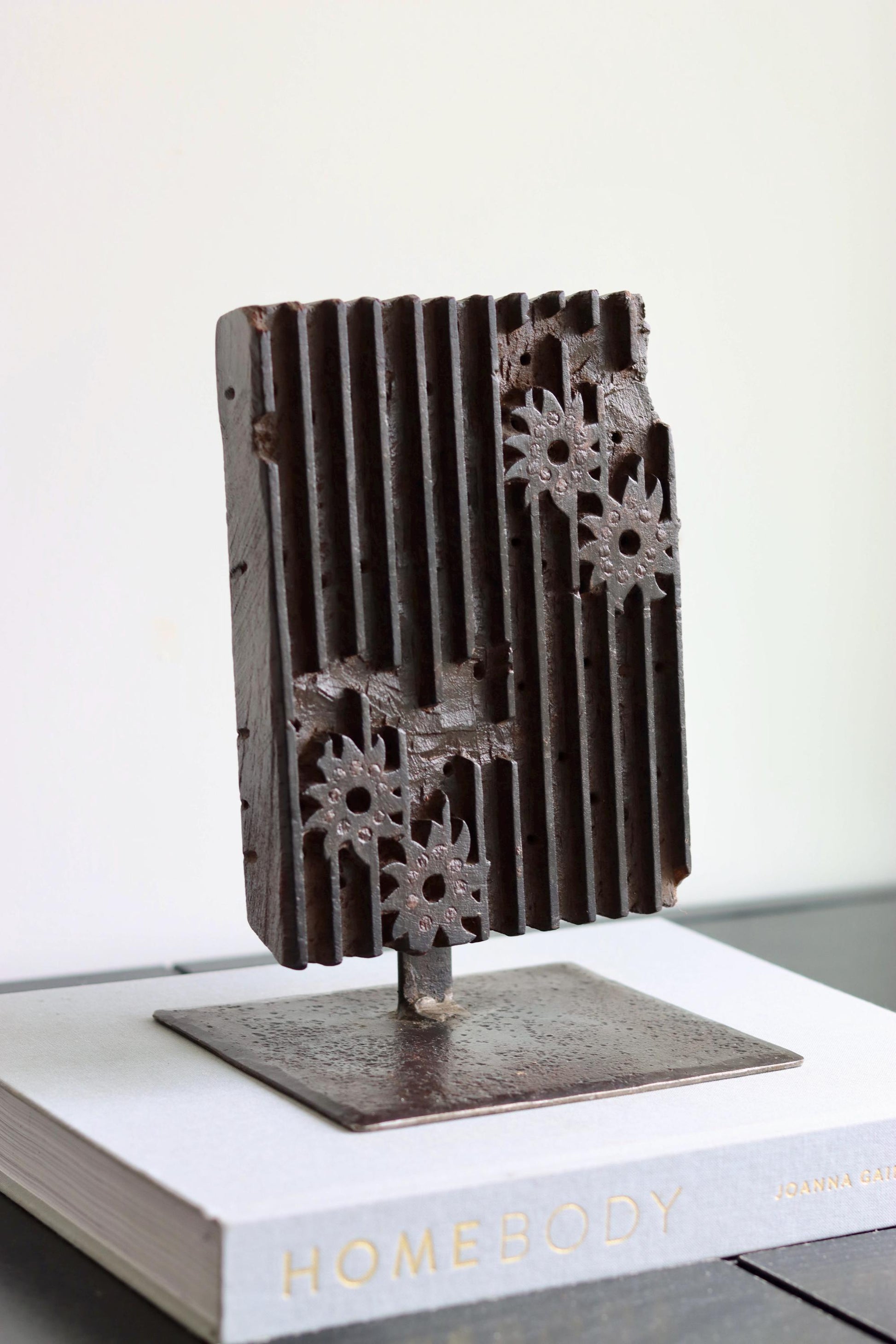 Vintage Block Print Stamp on Stand
