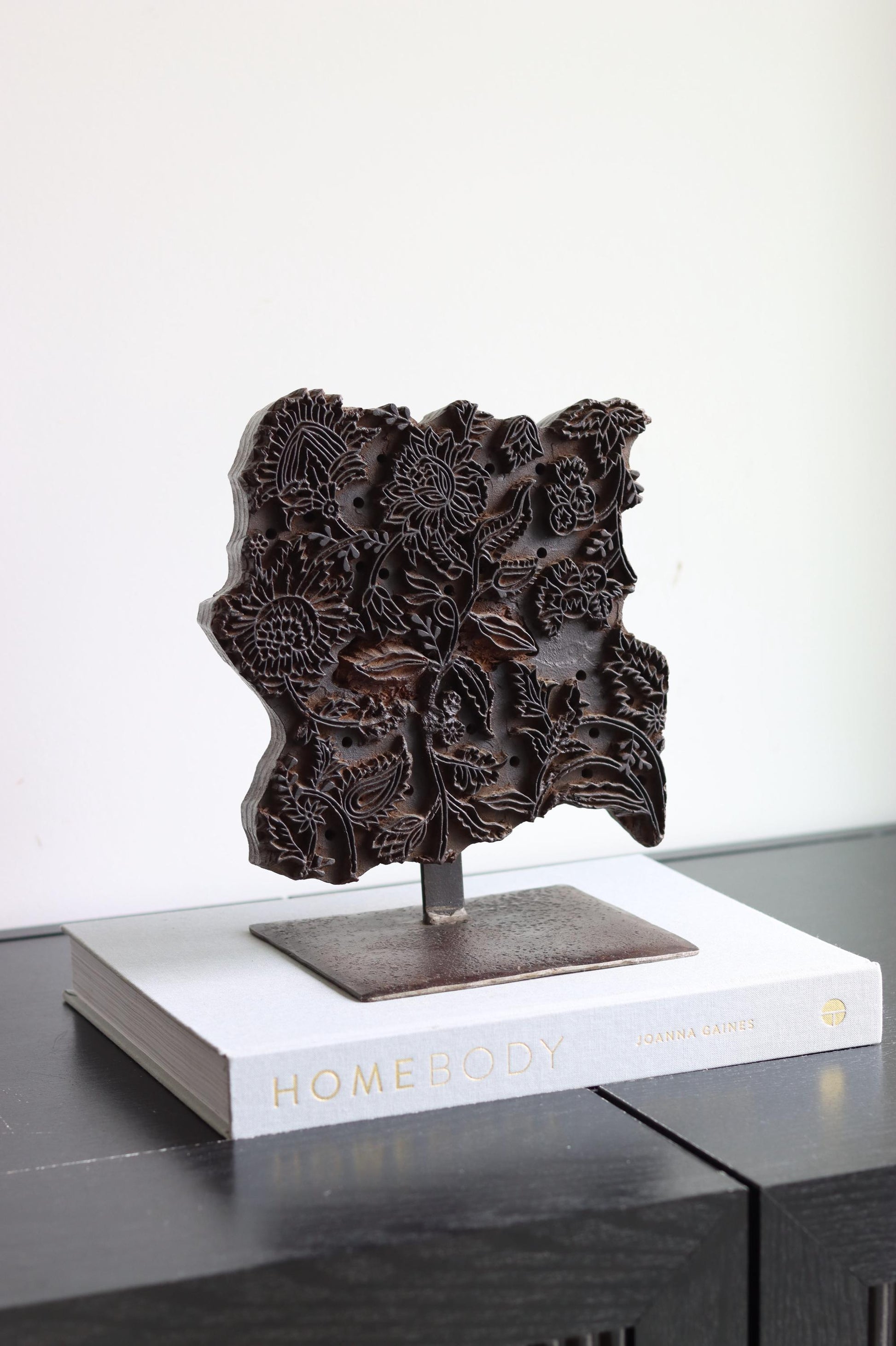 Vintage Block Print Stamp on Stand