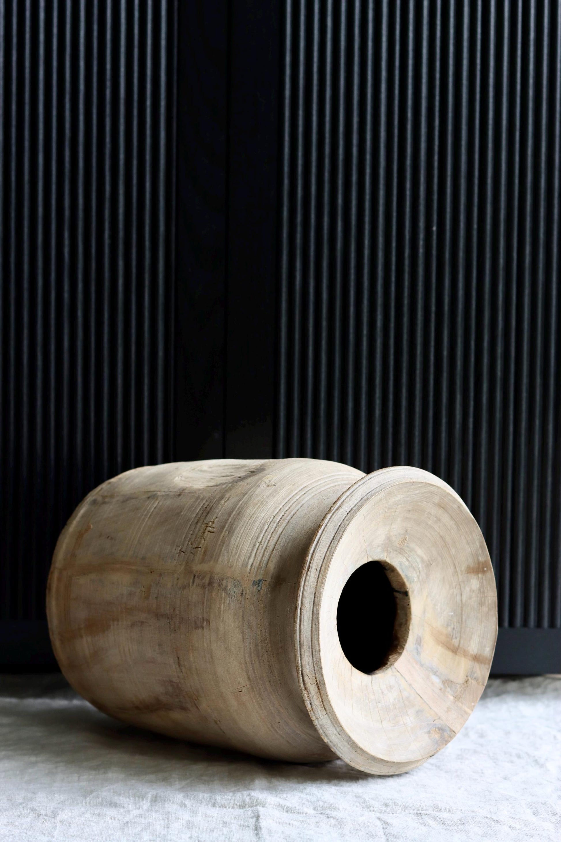 XL Vintage Himachal Teak Wood Pot