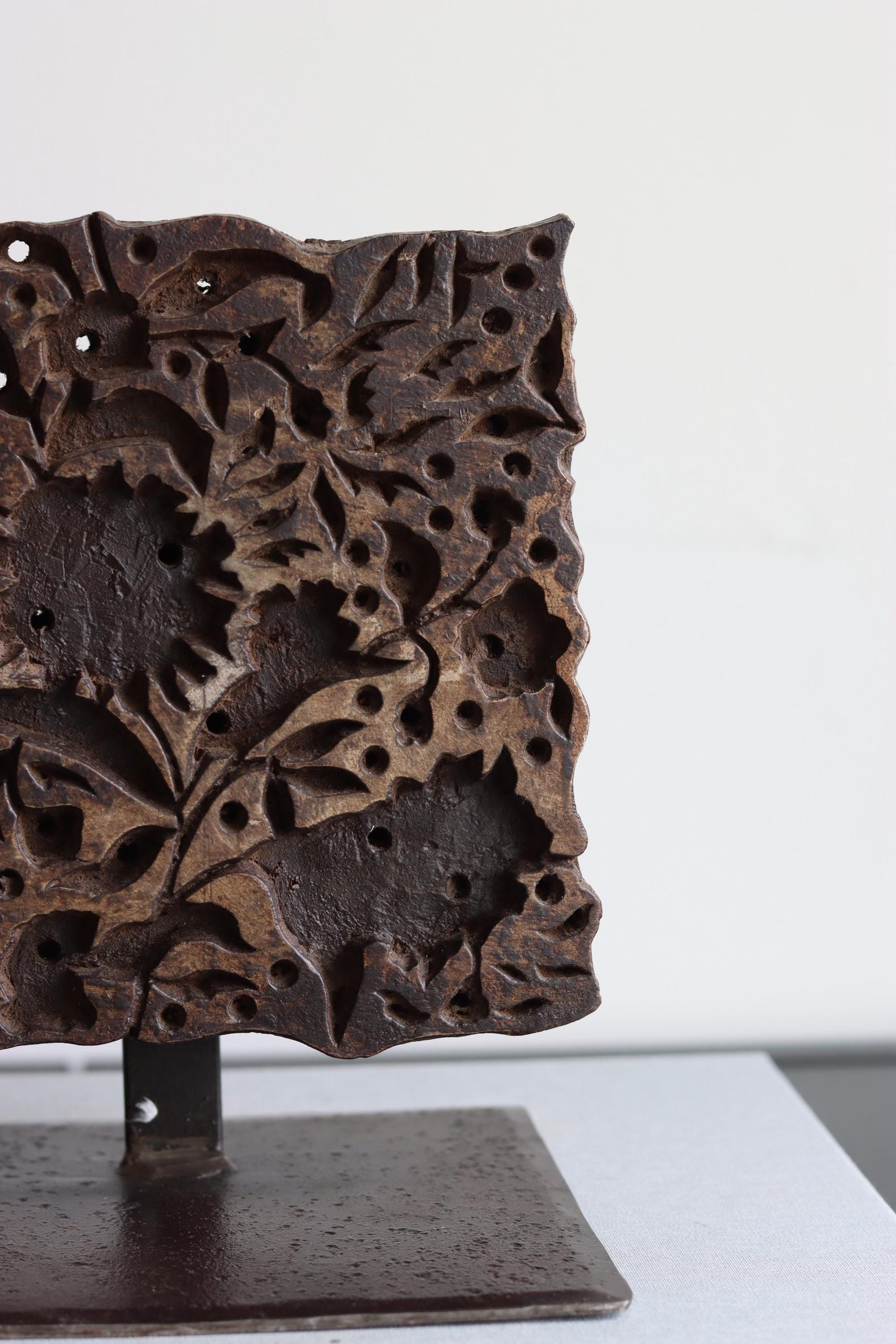 Vintage Block Print Stamp on Stand