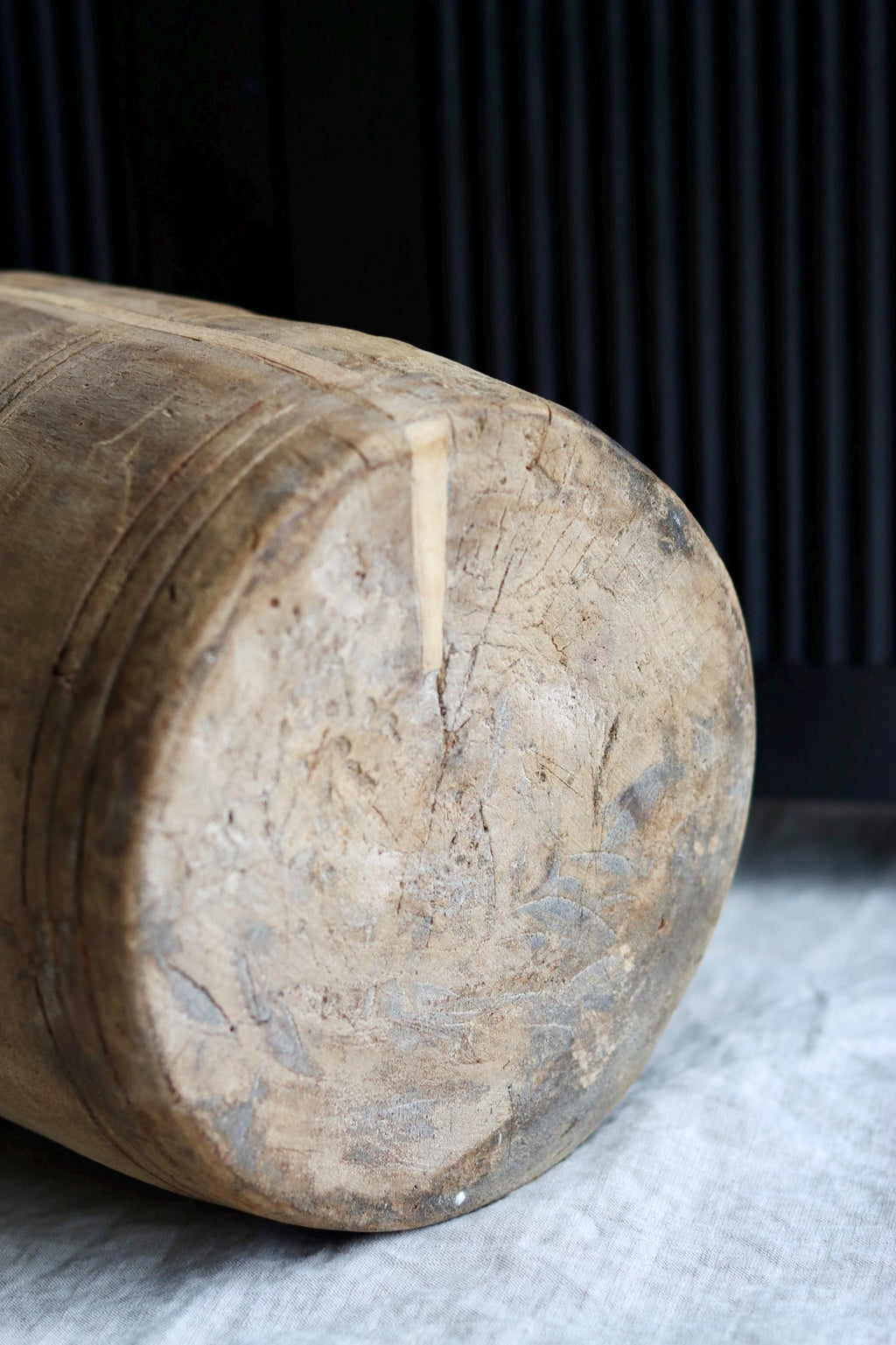 XL Vintage Himachal Teak Wood Pot