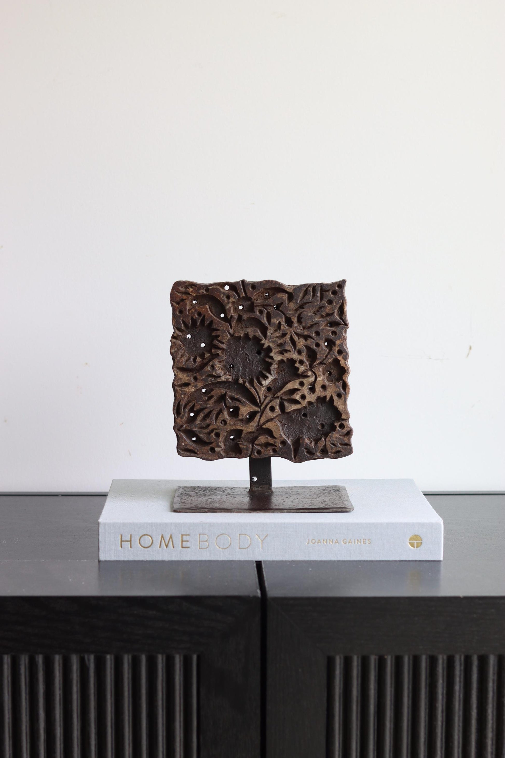 Vintage Block Print Stamp on Stand