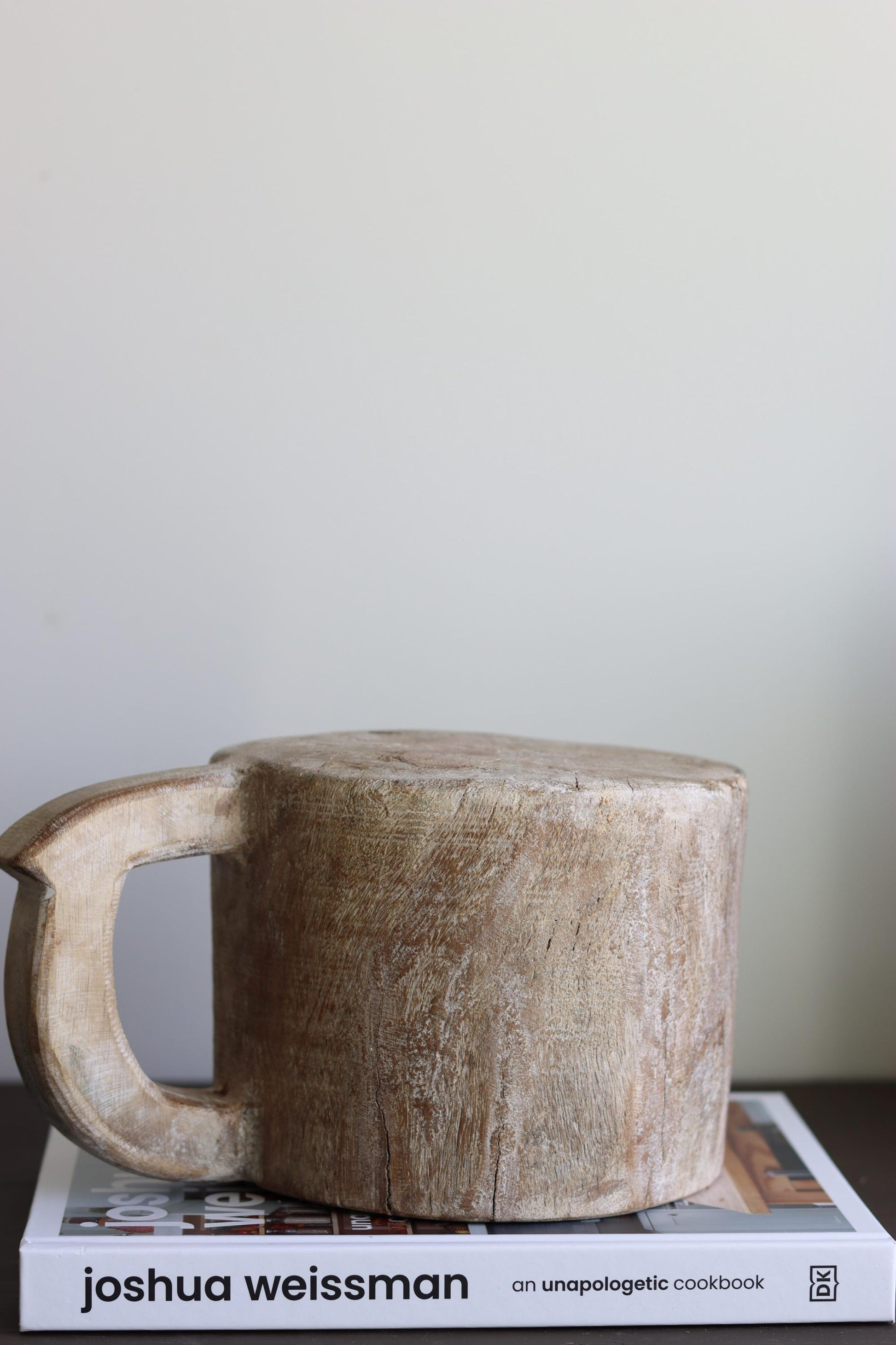 Vintage Wooden Maana Pot with Handle