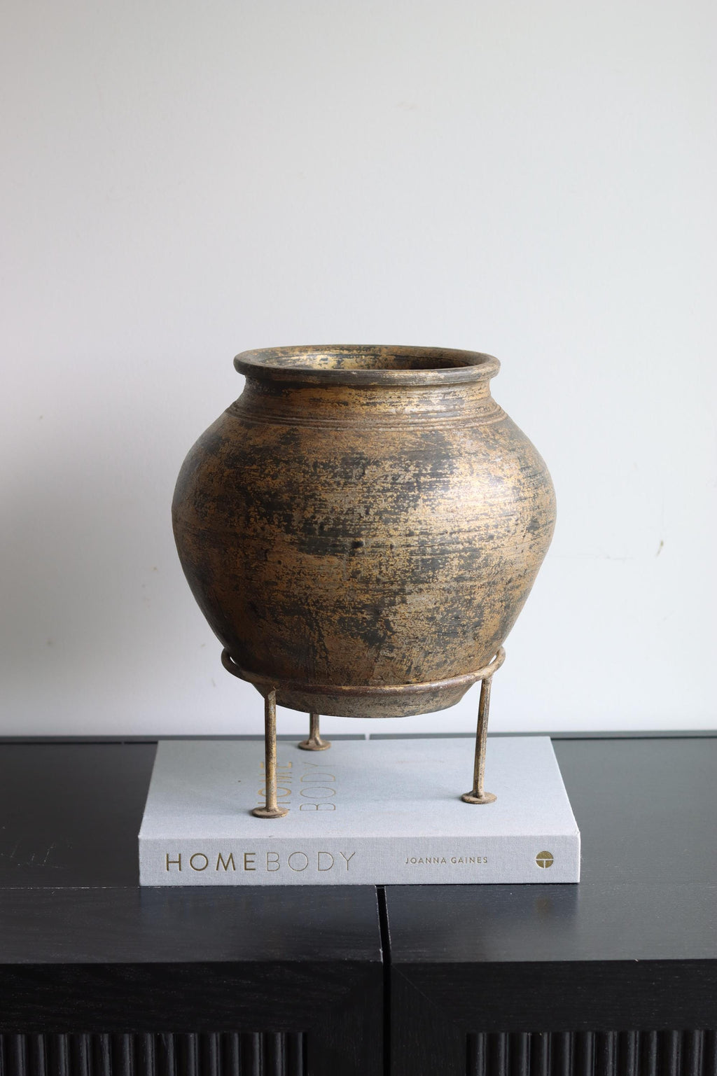 Large Clay Terracotta Pot on Stand
