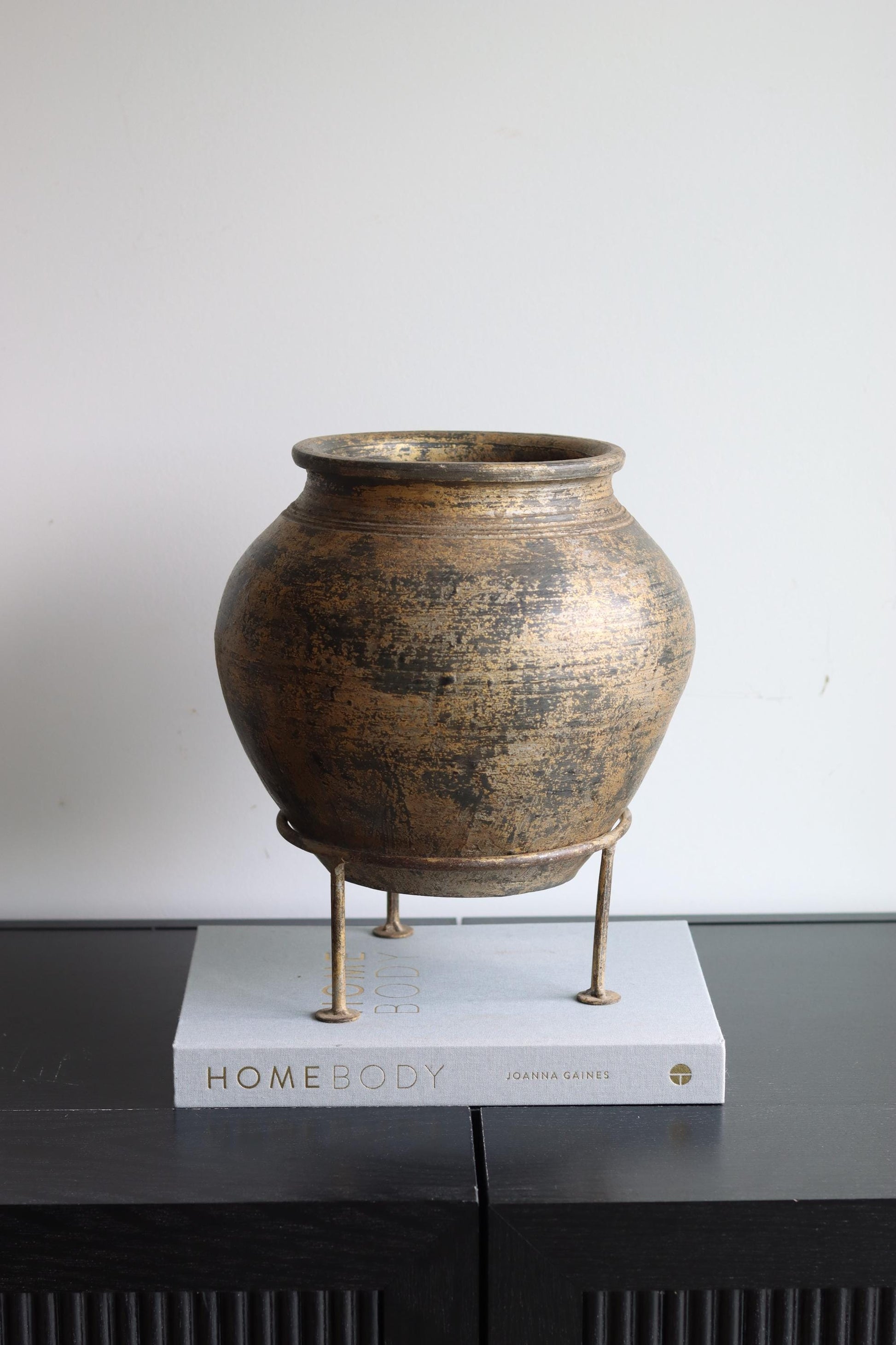 Large Clay Terracotta Pot on Stand