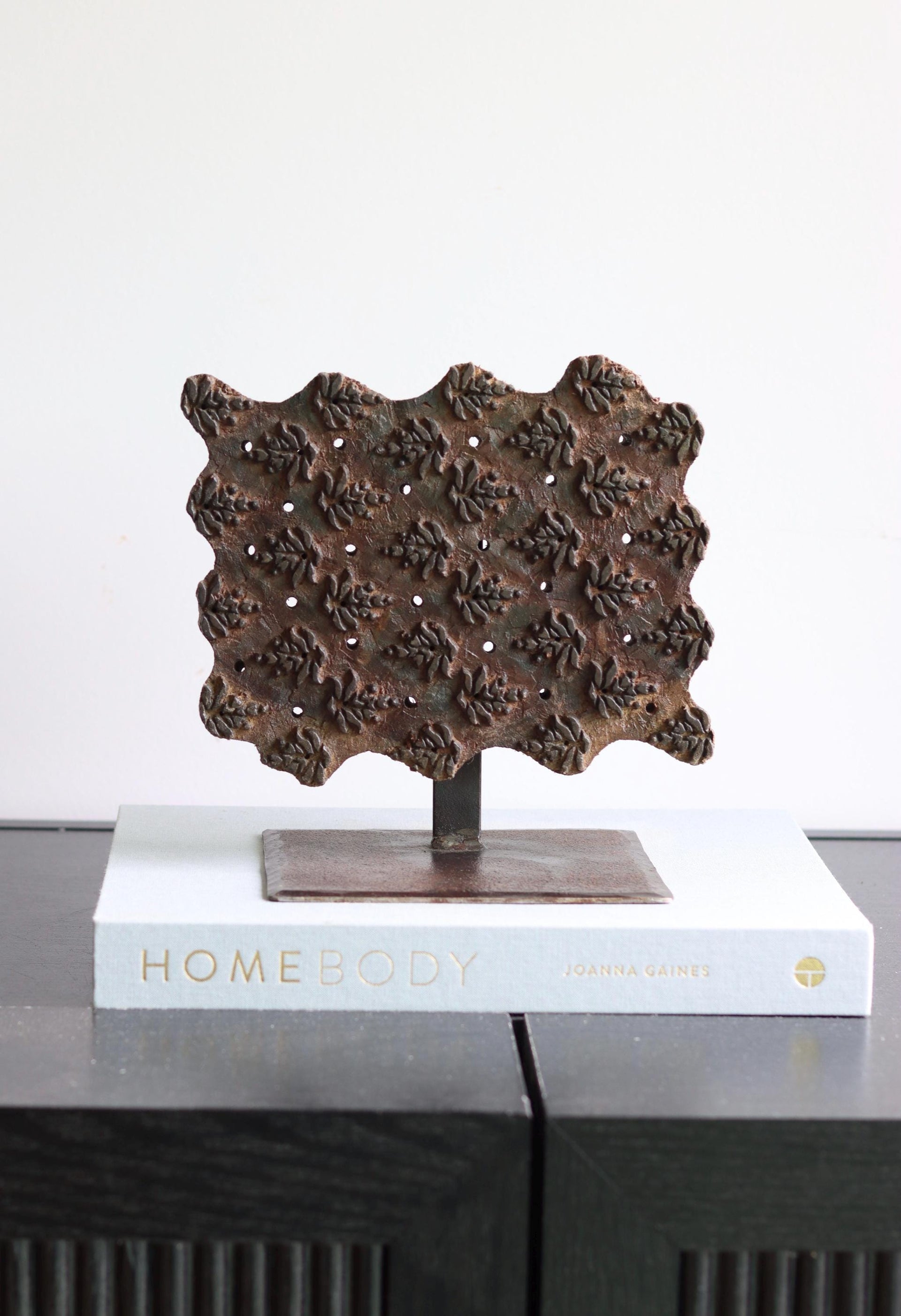 Vintage Block Print Stamp on Stand