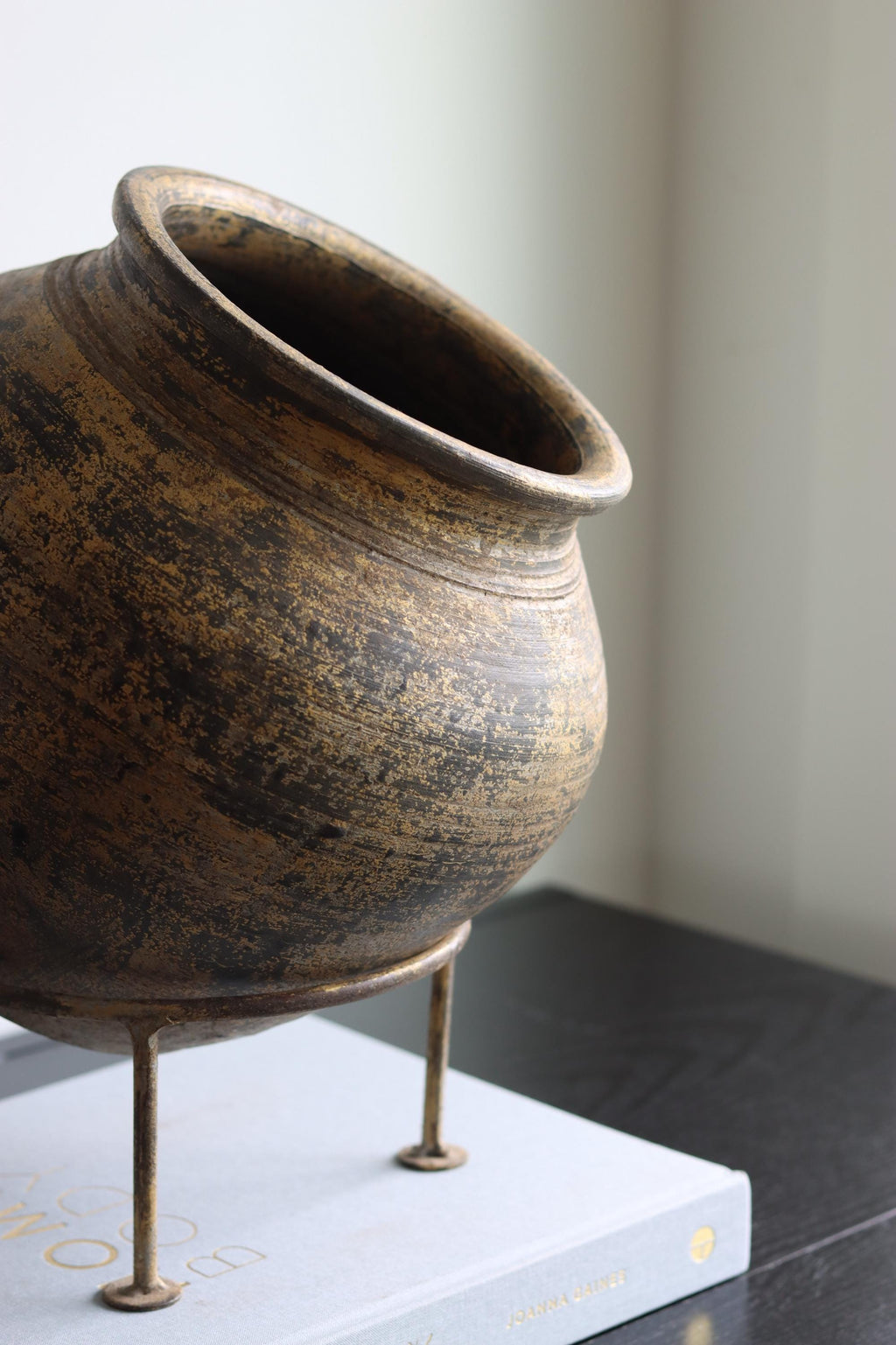 Large Clay Terracotta Pot on Stand