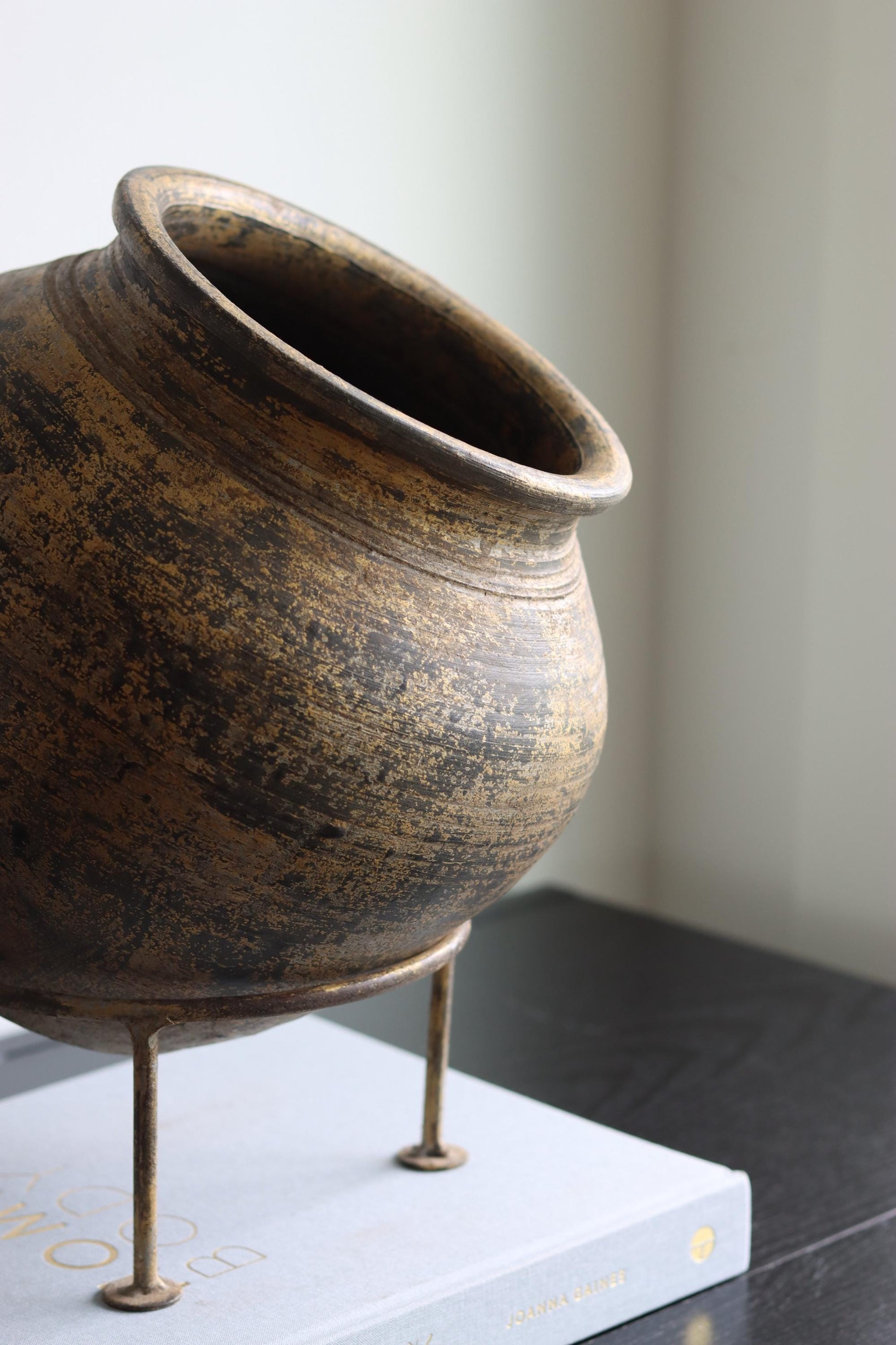 Large Clay Terracotta Pot on Stand