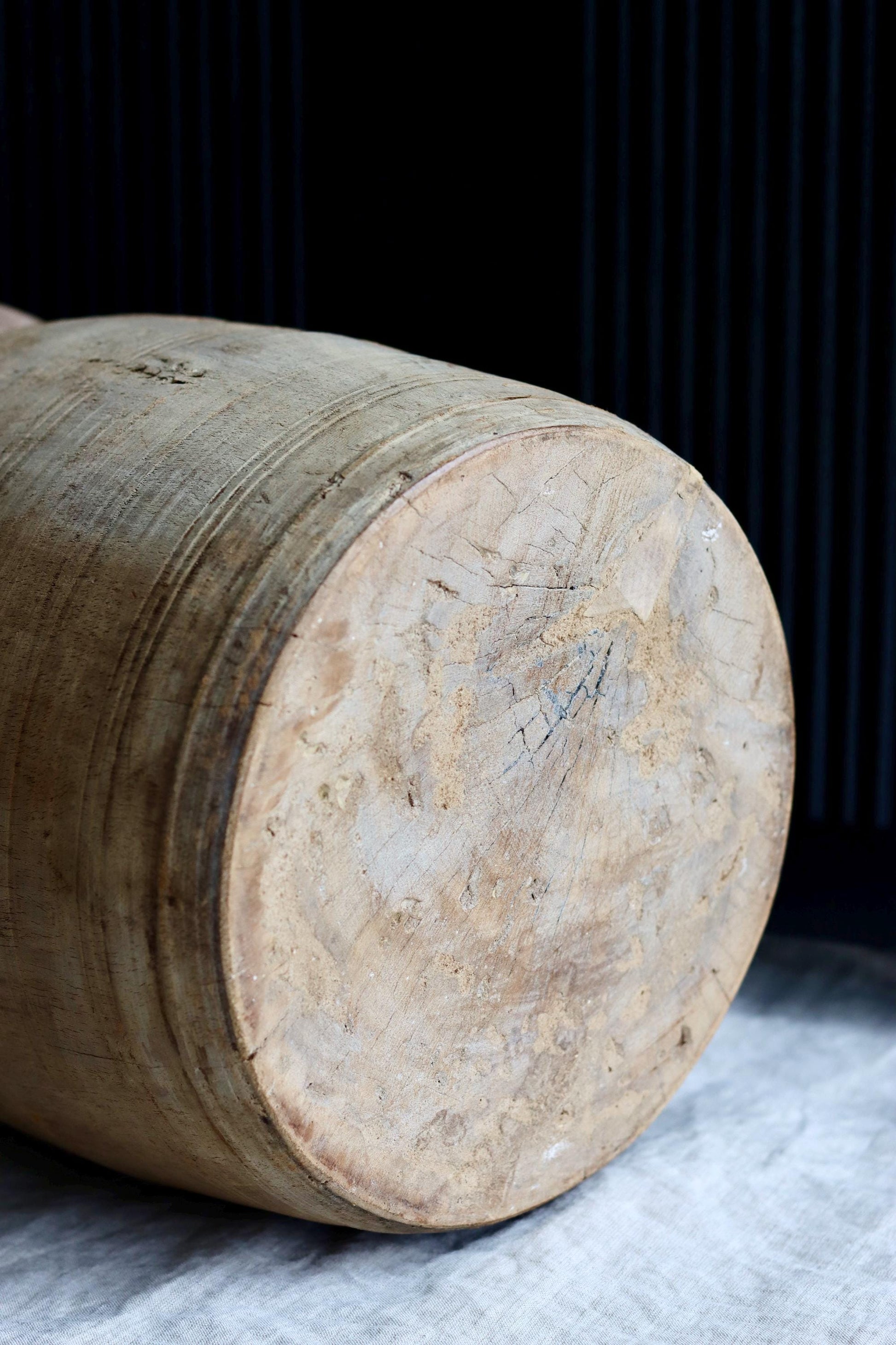 XL Vintage Himachal Teak Wood Pot