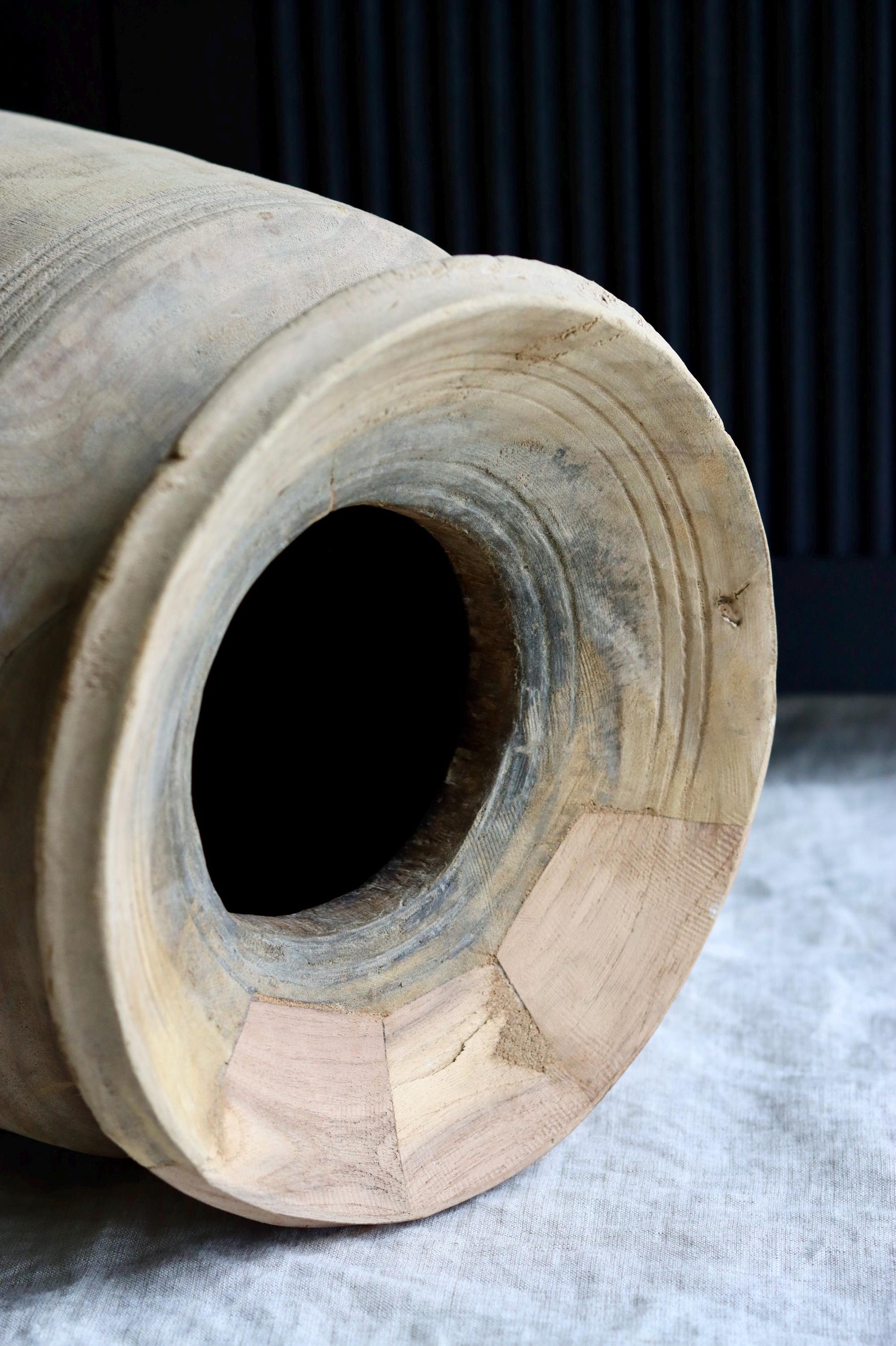 XL Vintage Himachal Teak Wood Pot
