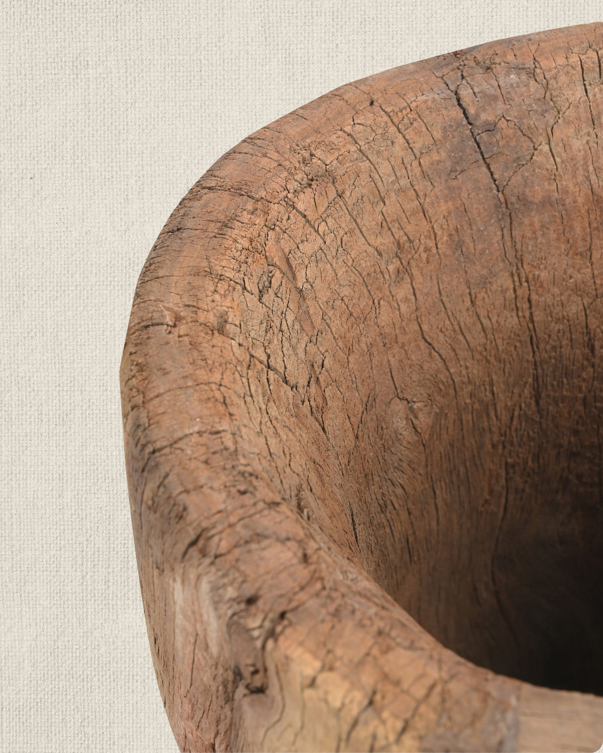 Vintage Teak Ukhali Bowl