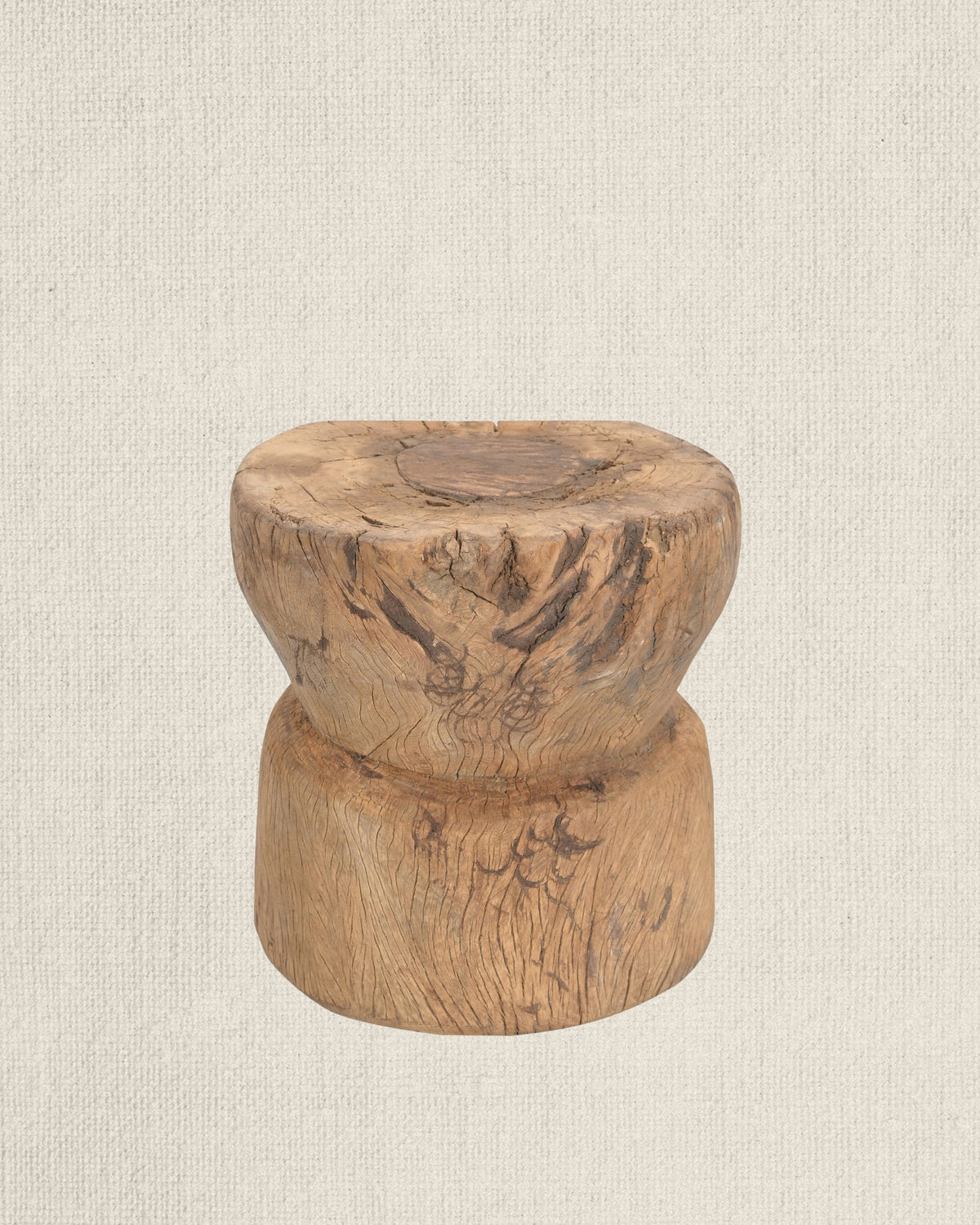 Vintage Wood Ukhali Vessel