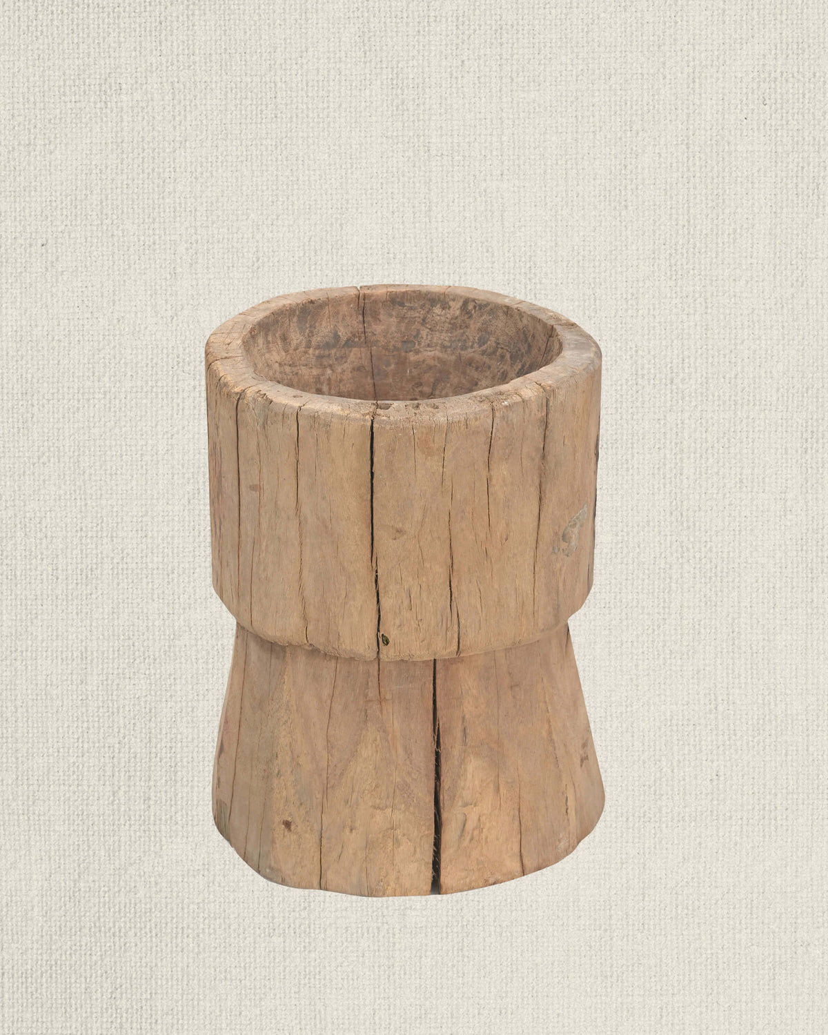 Vintage Wood Ukhali Bowl