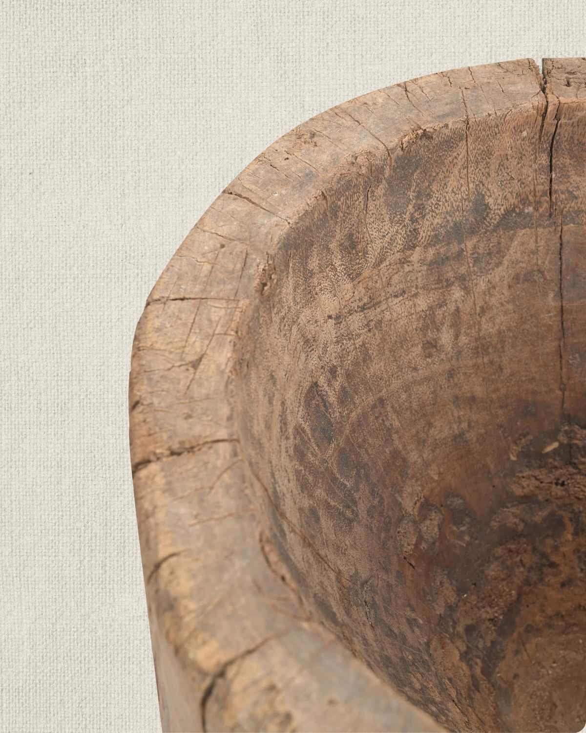 Vintage Wood Ukhali Bowl