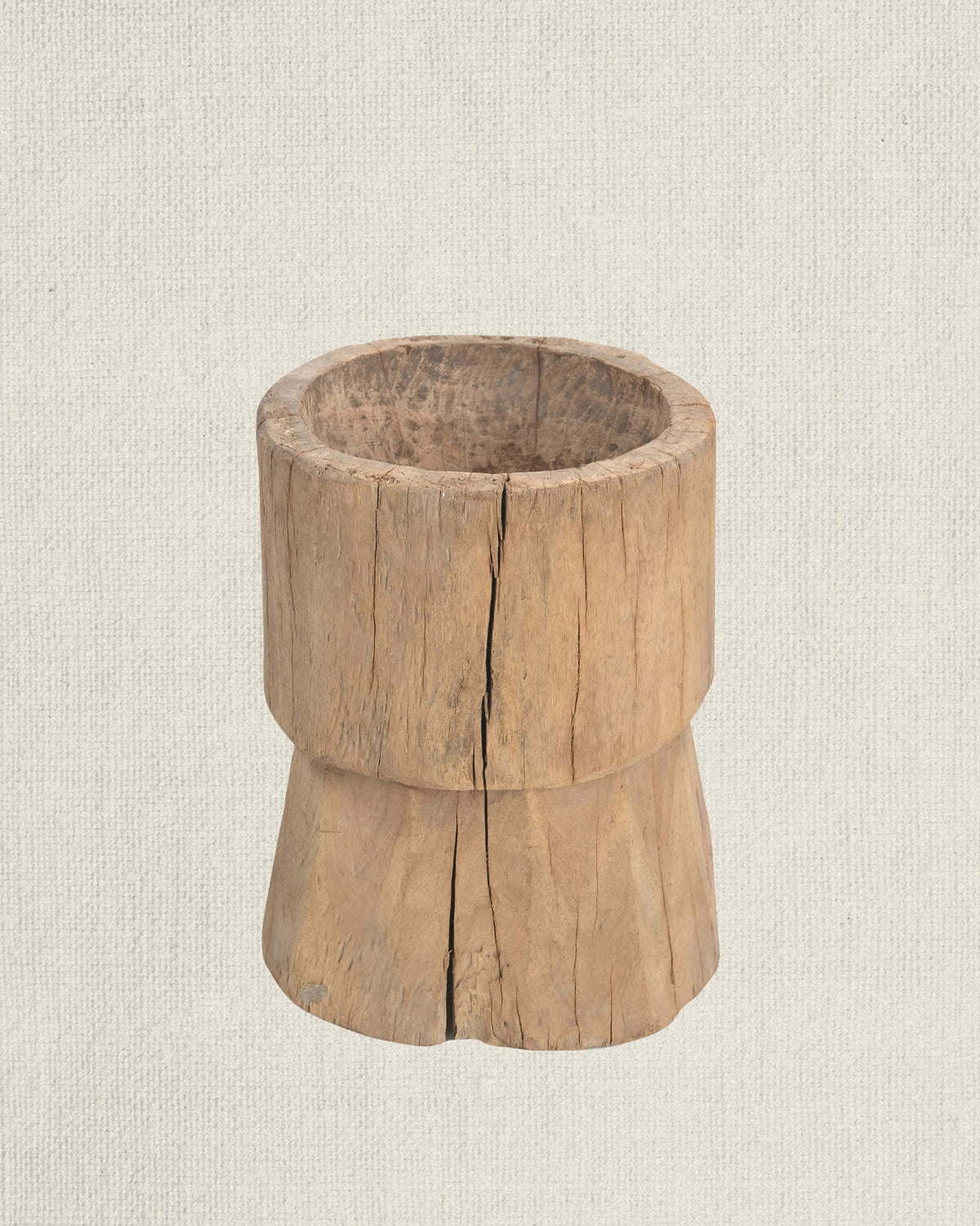 Vintage Wood Ukhali Bowl