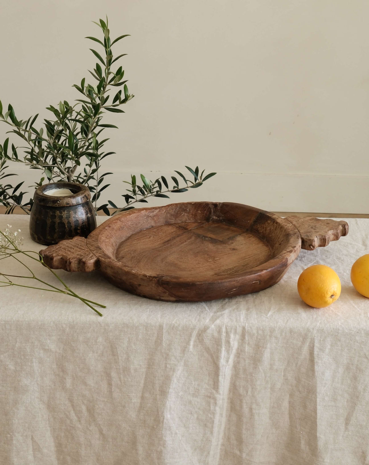 Teak Wood Dough Bowl
