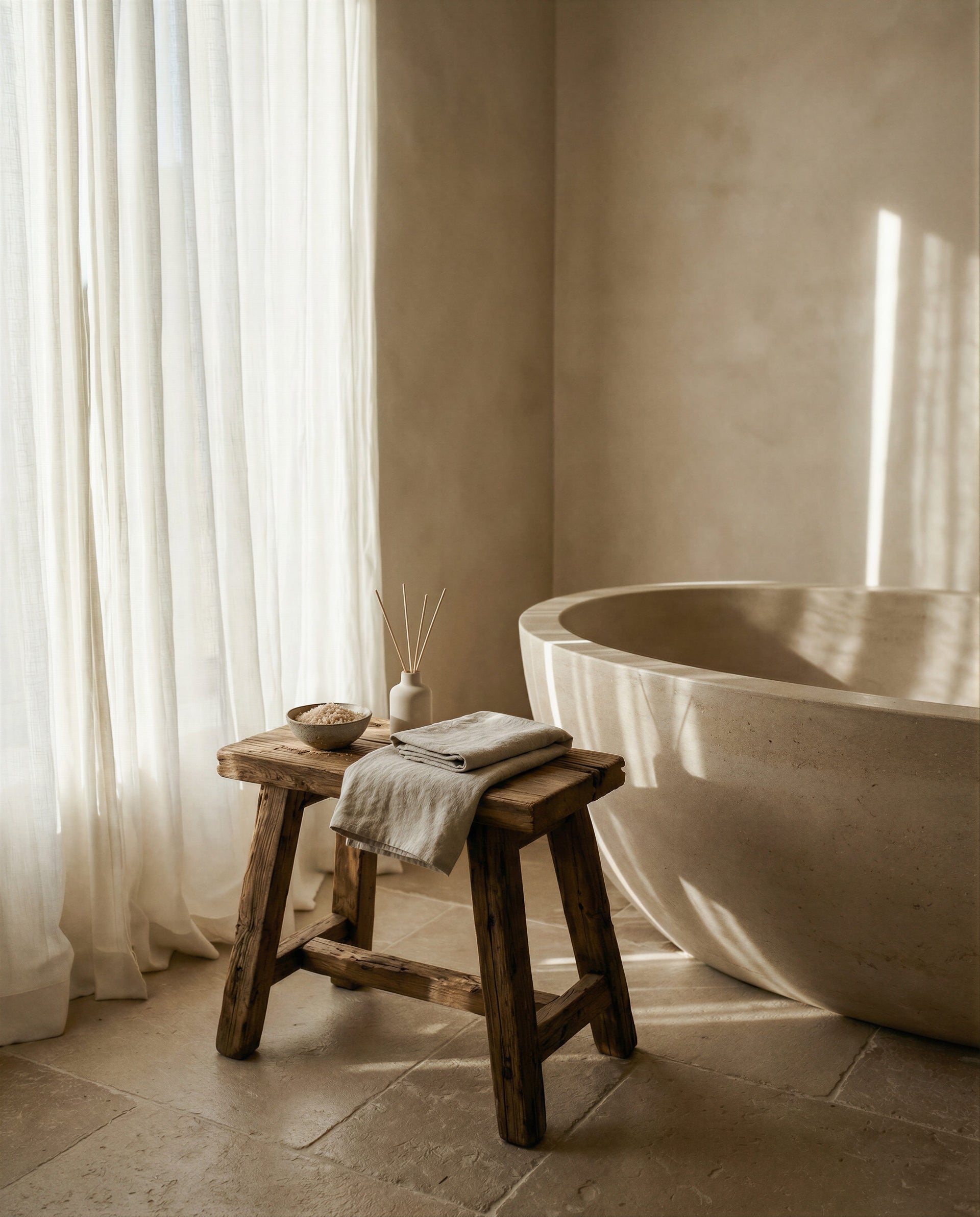 Wooden Rustic Stool