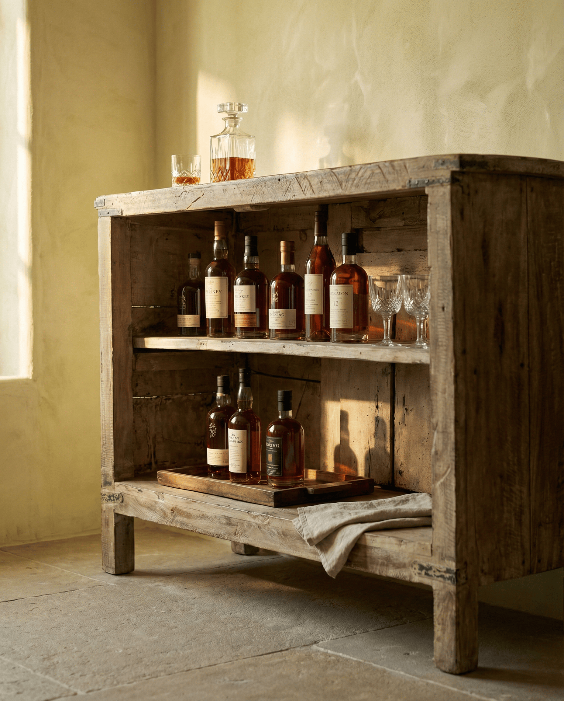 Antique Teak Wood Bar Counter