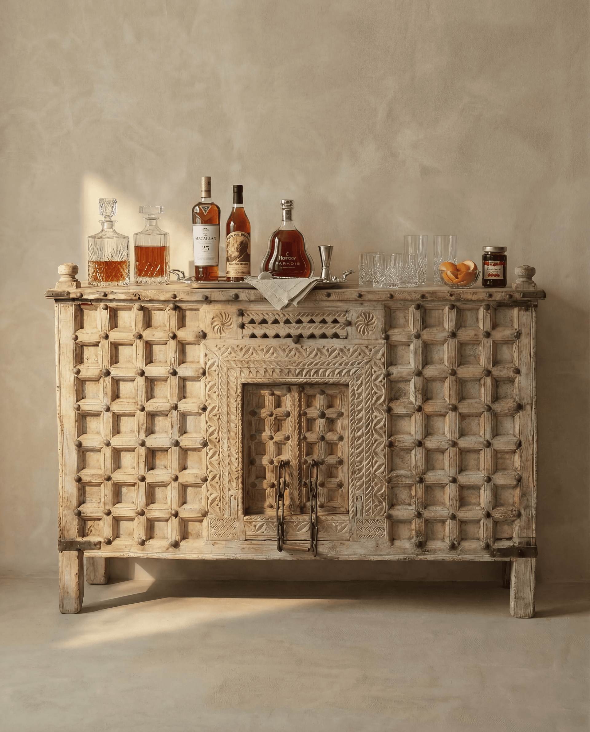 Antique Teak Wood Bar Counter
