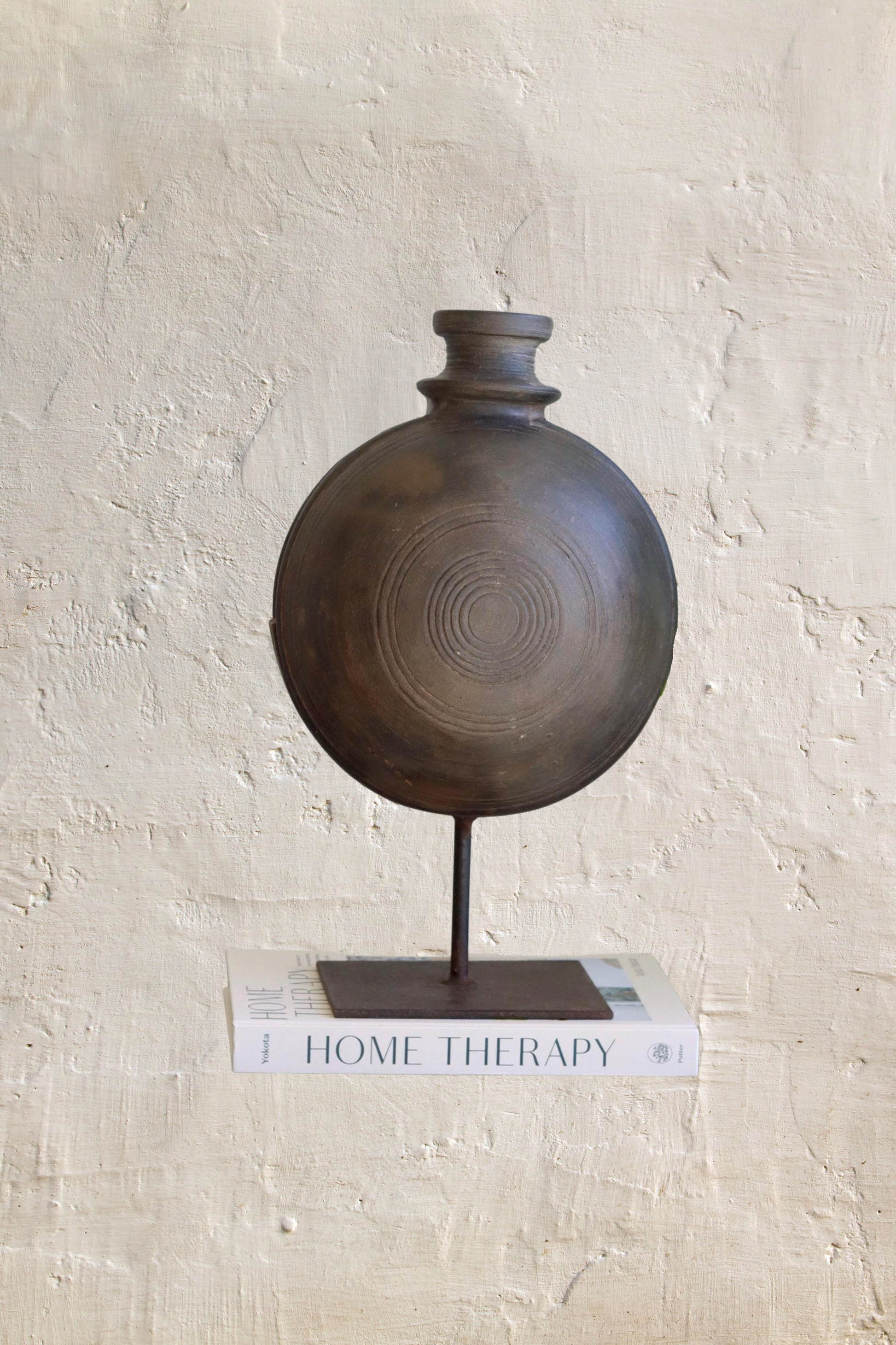 Terracotta Vintage Indian Clay Pot with Stand