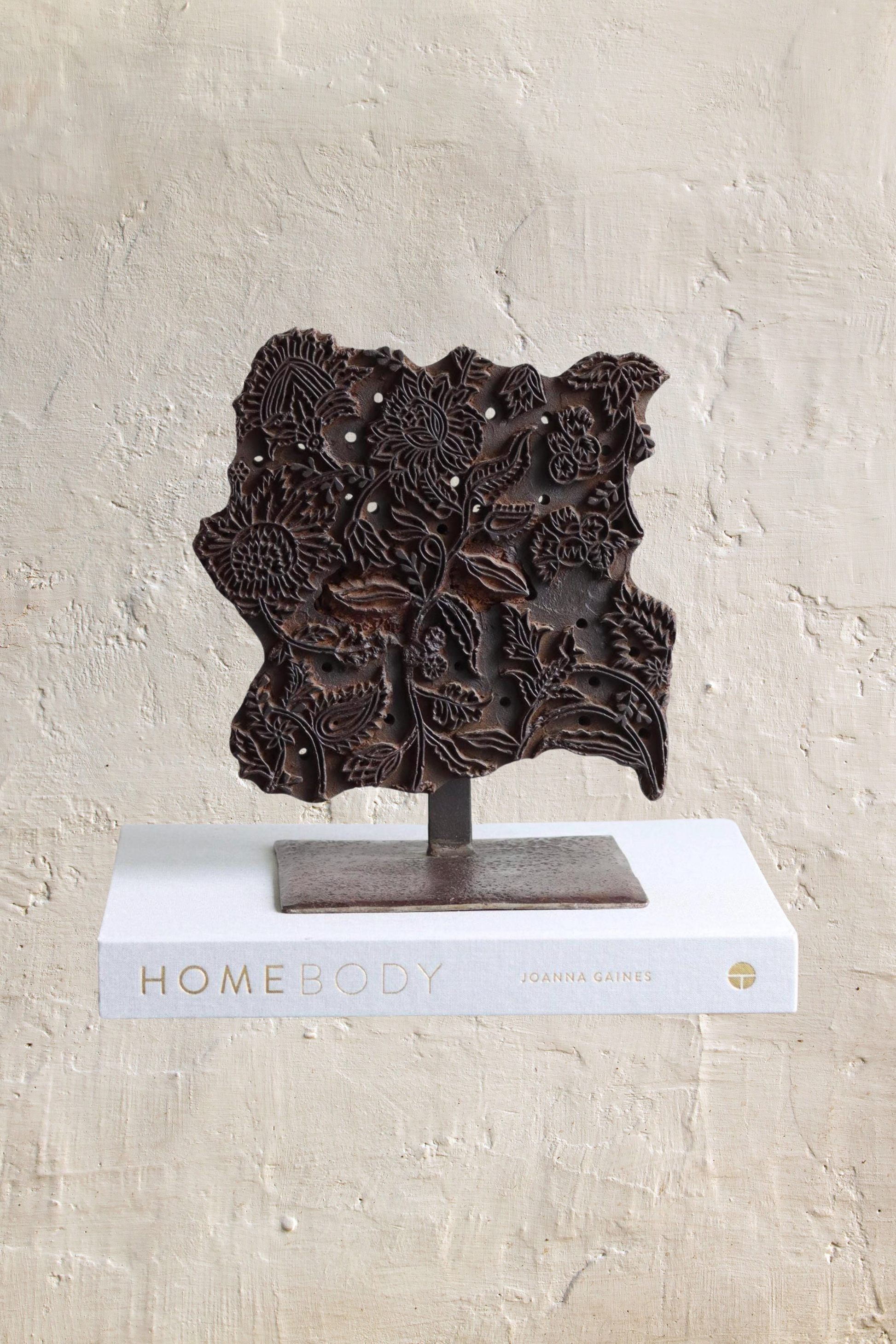 Vintage Block Print Stamp on Stand