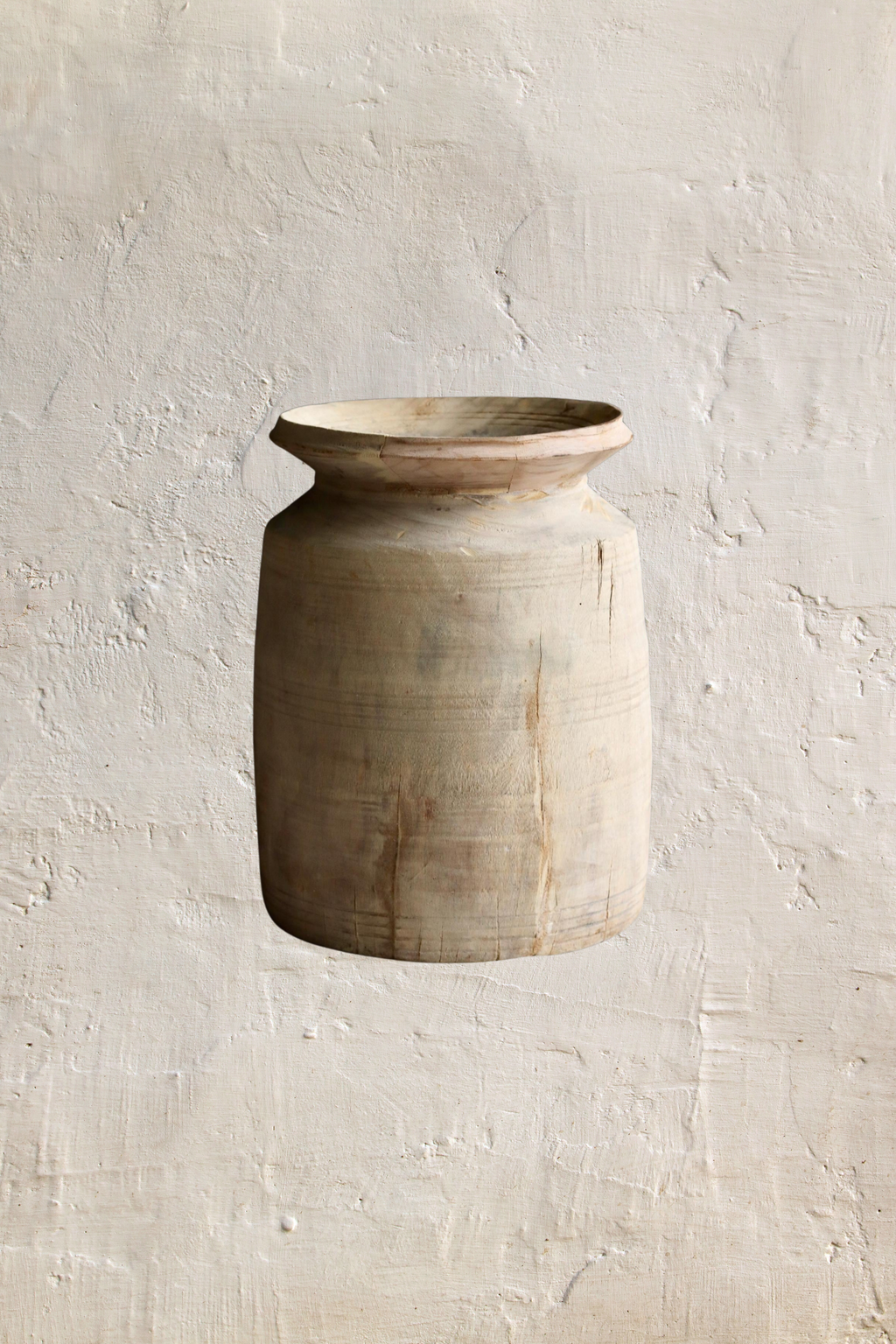 XL Vintage Himachal Teak Wood Pot
