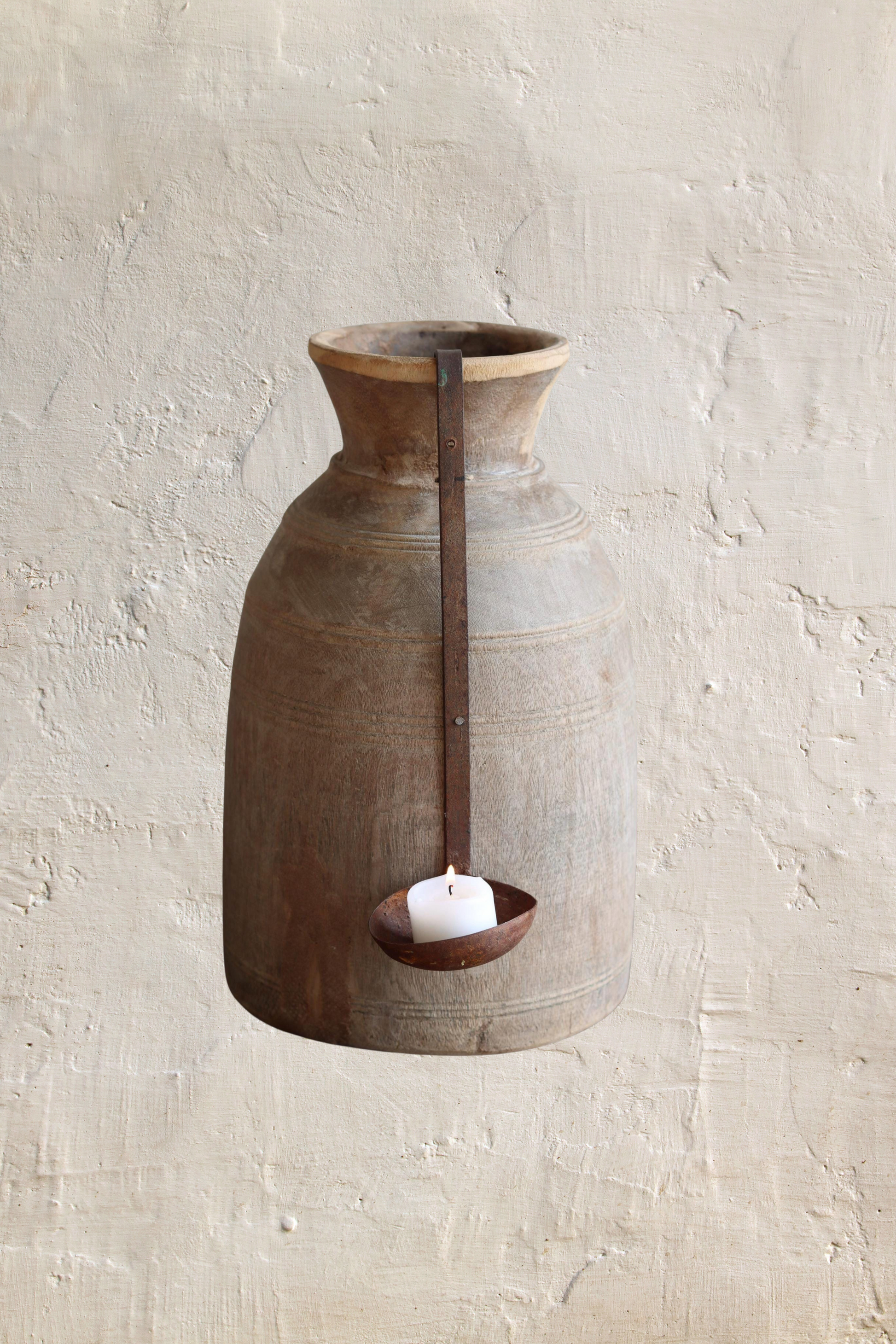 Vintage Himachal Pot & Candle Holder