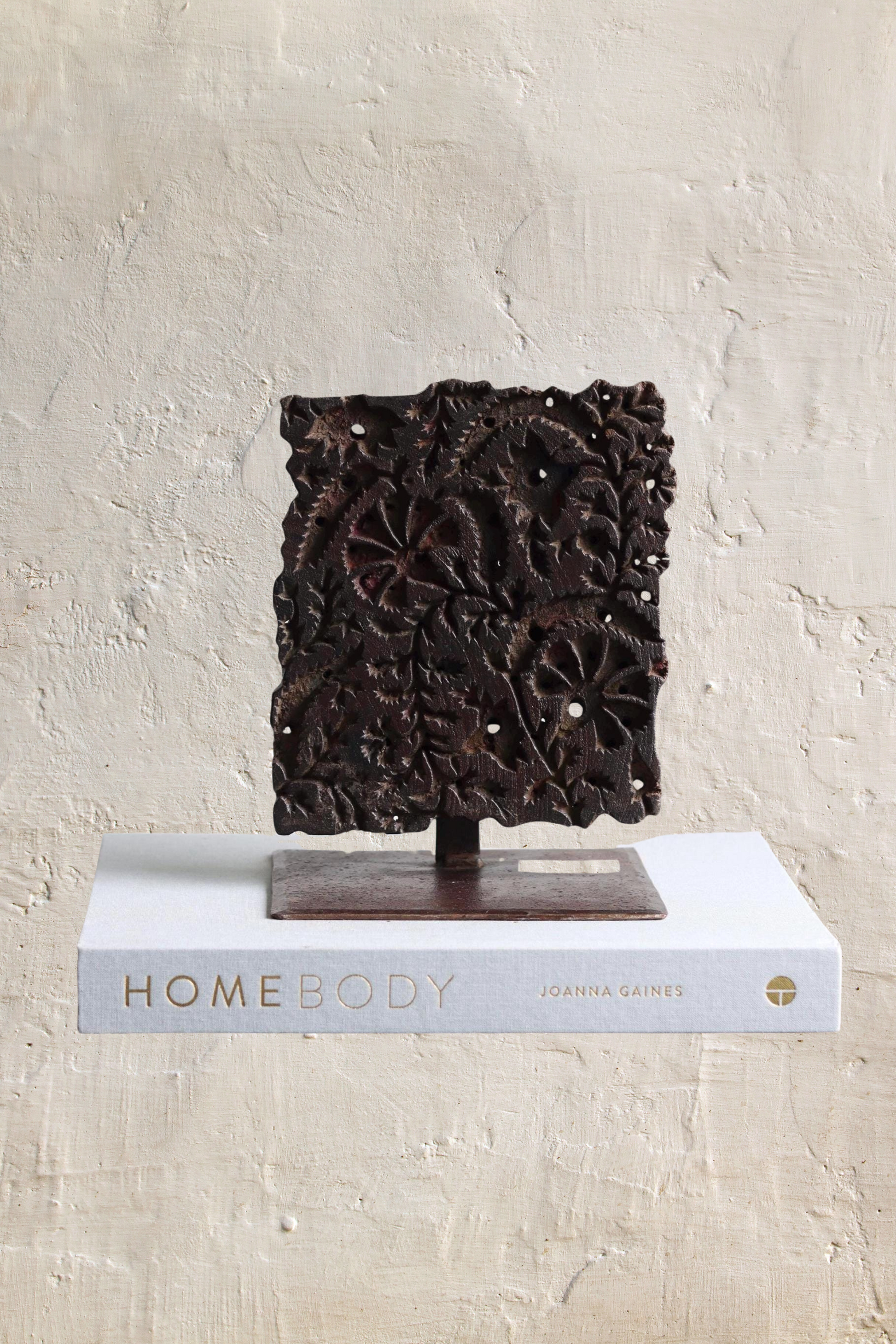 Vintage Block Print Stamp on Stand