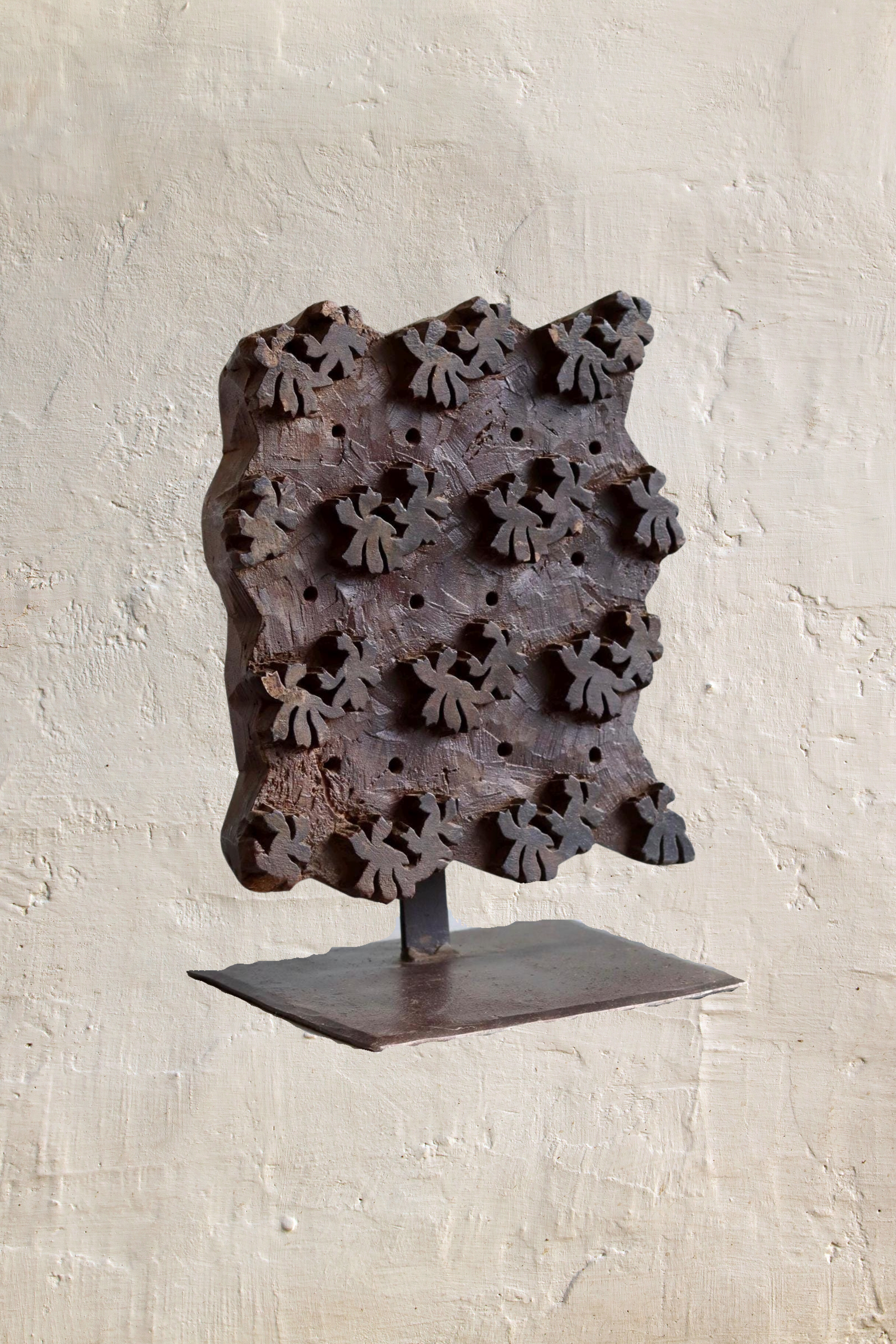 Vintage Block Print Stamp on Stand