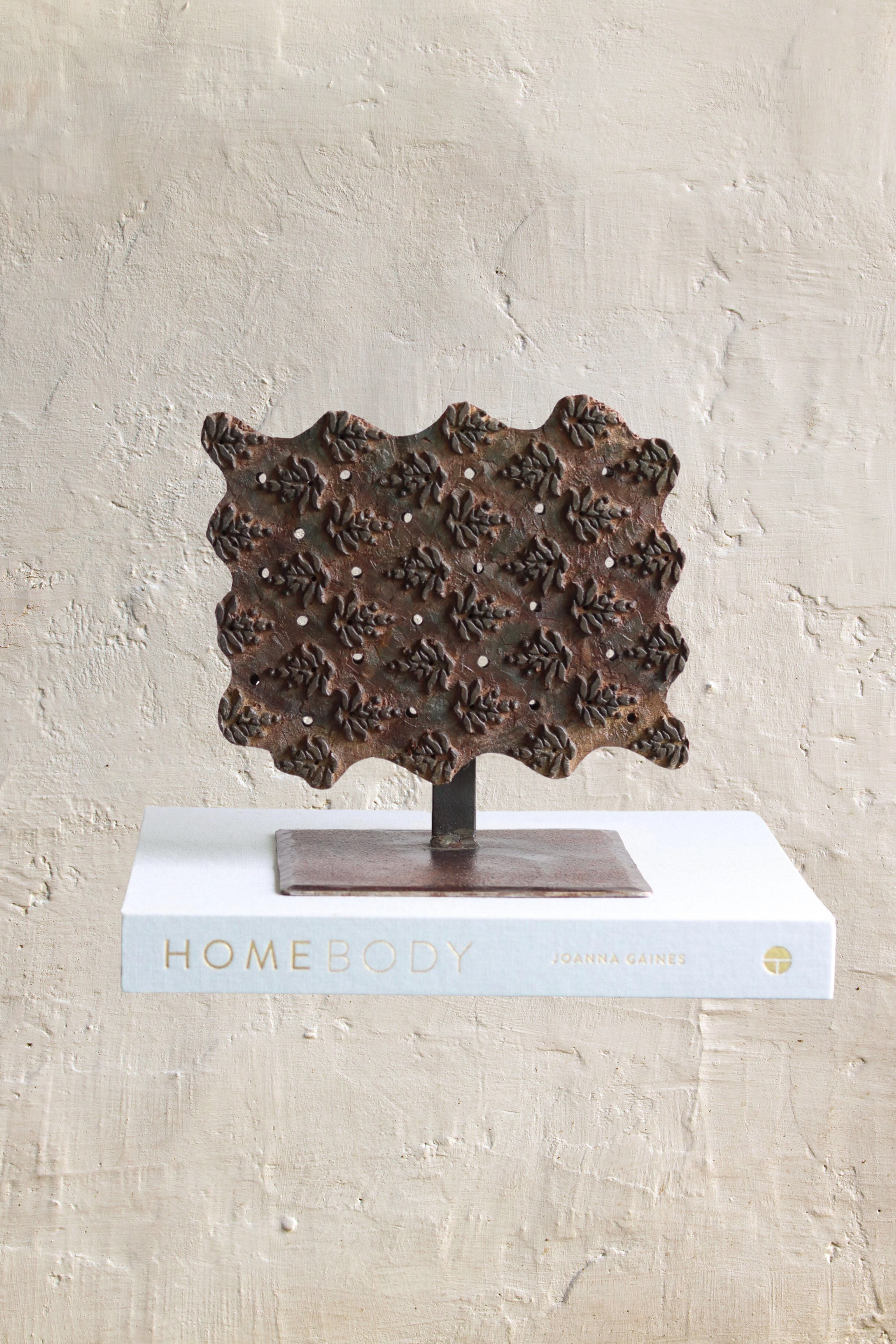 Vintage Block Print Stamp on Stand