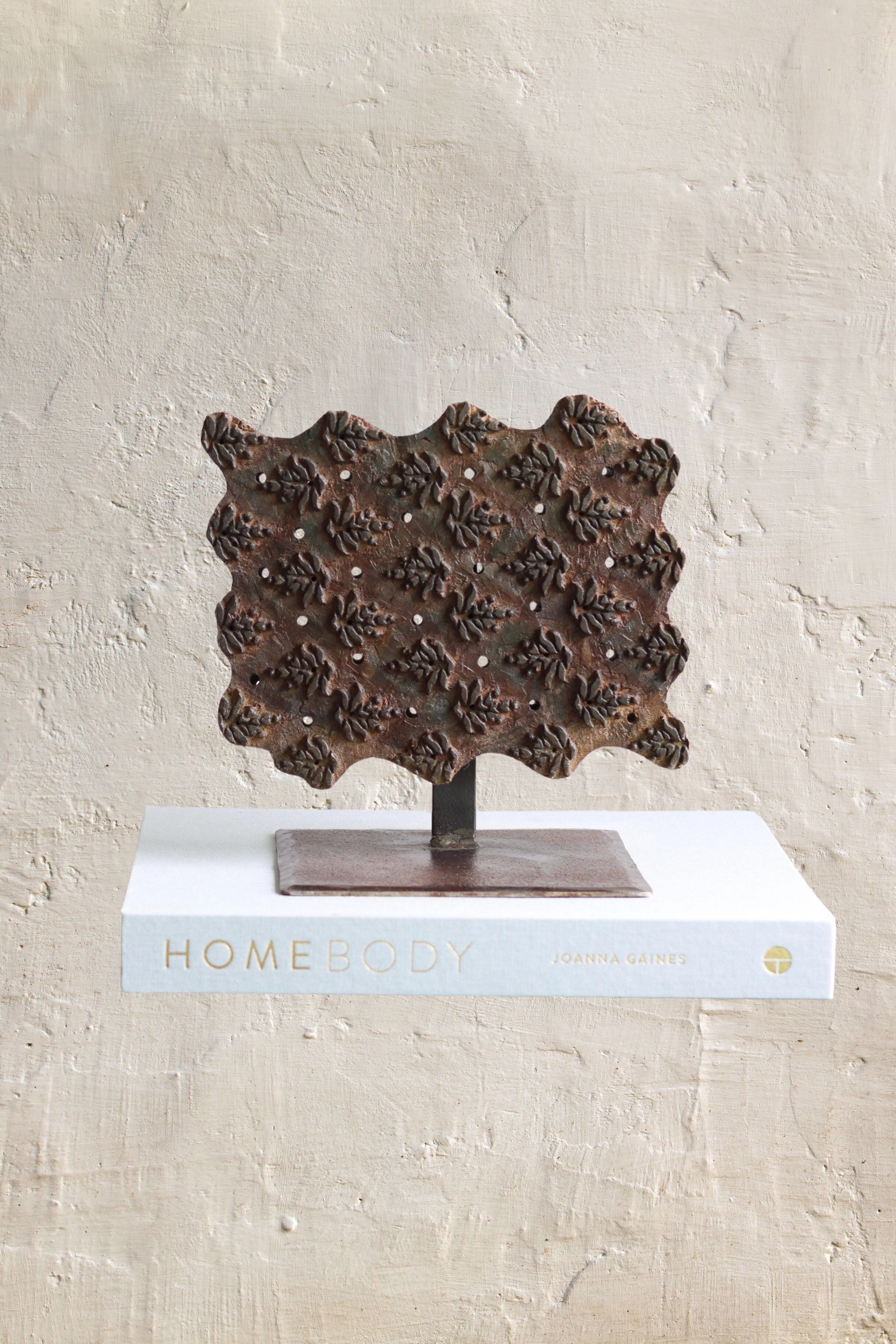 Vintage Block Print Stamp on Stand