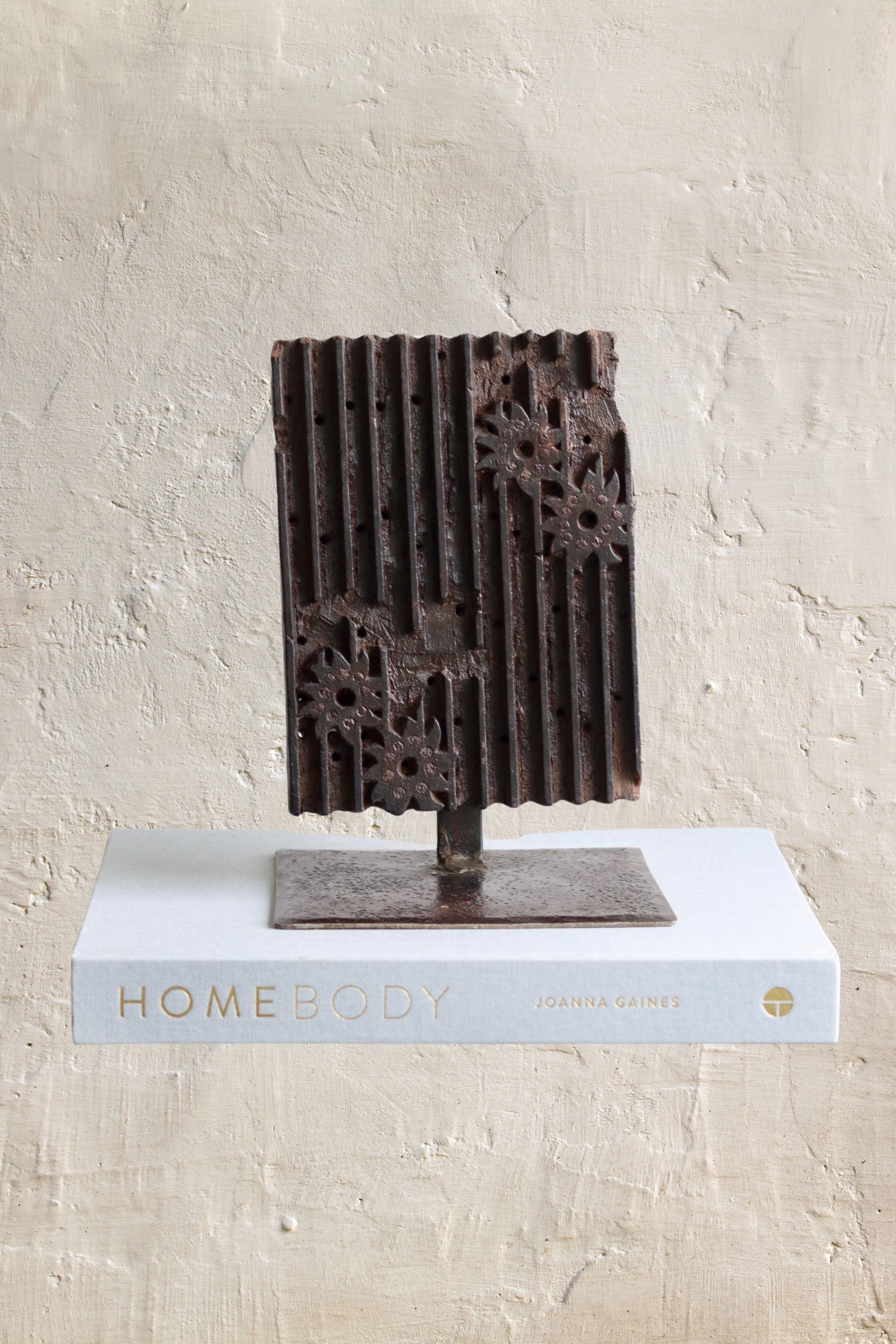 Vintage Block Print Stamp on Stand