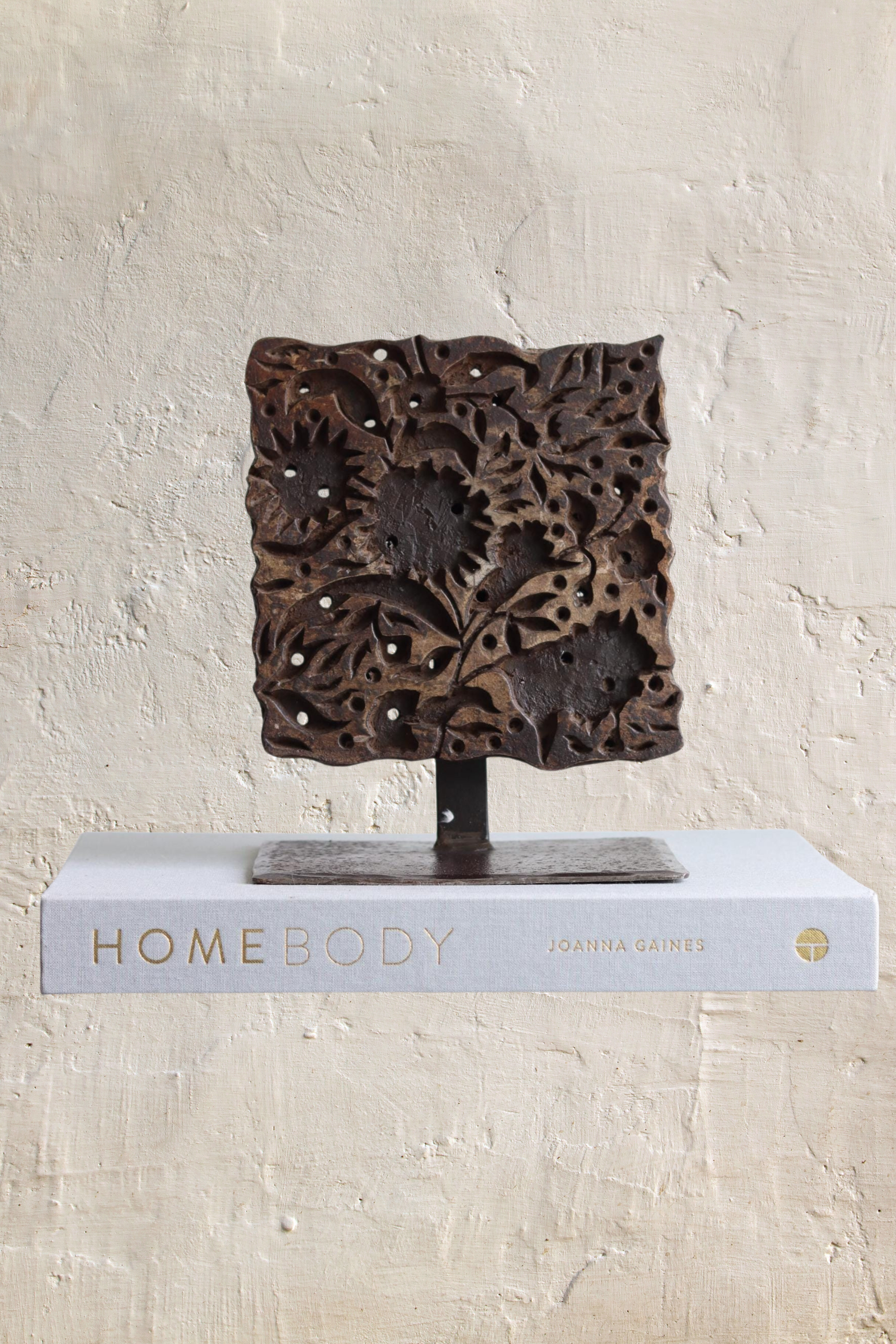 Vintage Block Print Stamp on Stand