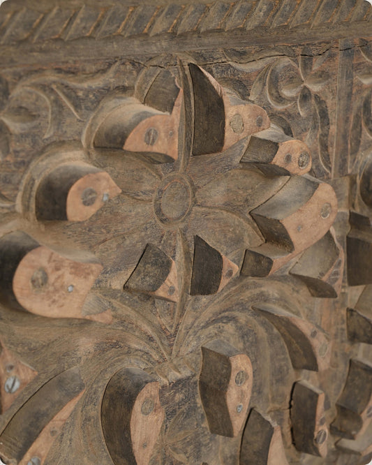 Carved Flower Mold Panel