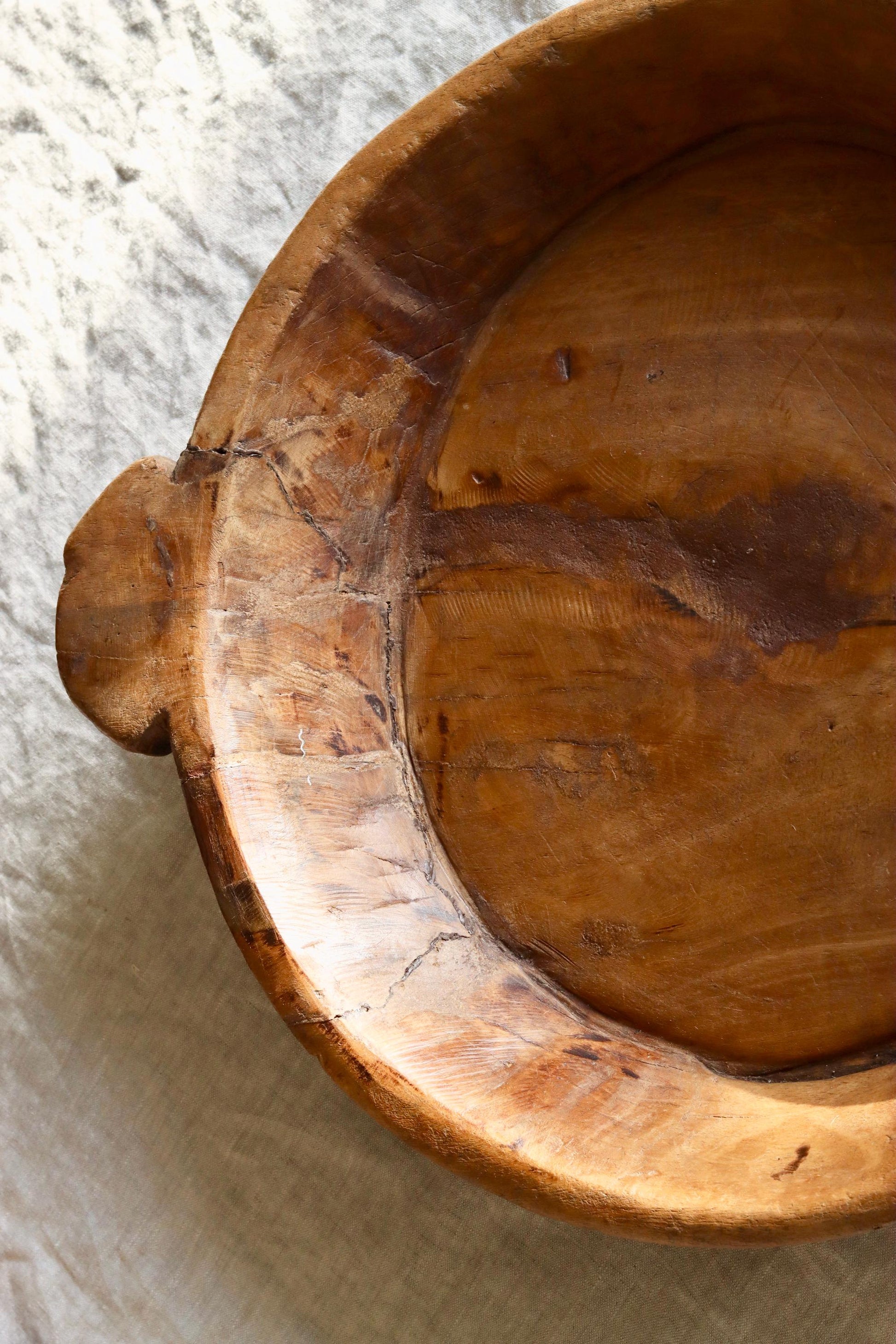 Large Vintage Wooden Parat Tray