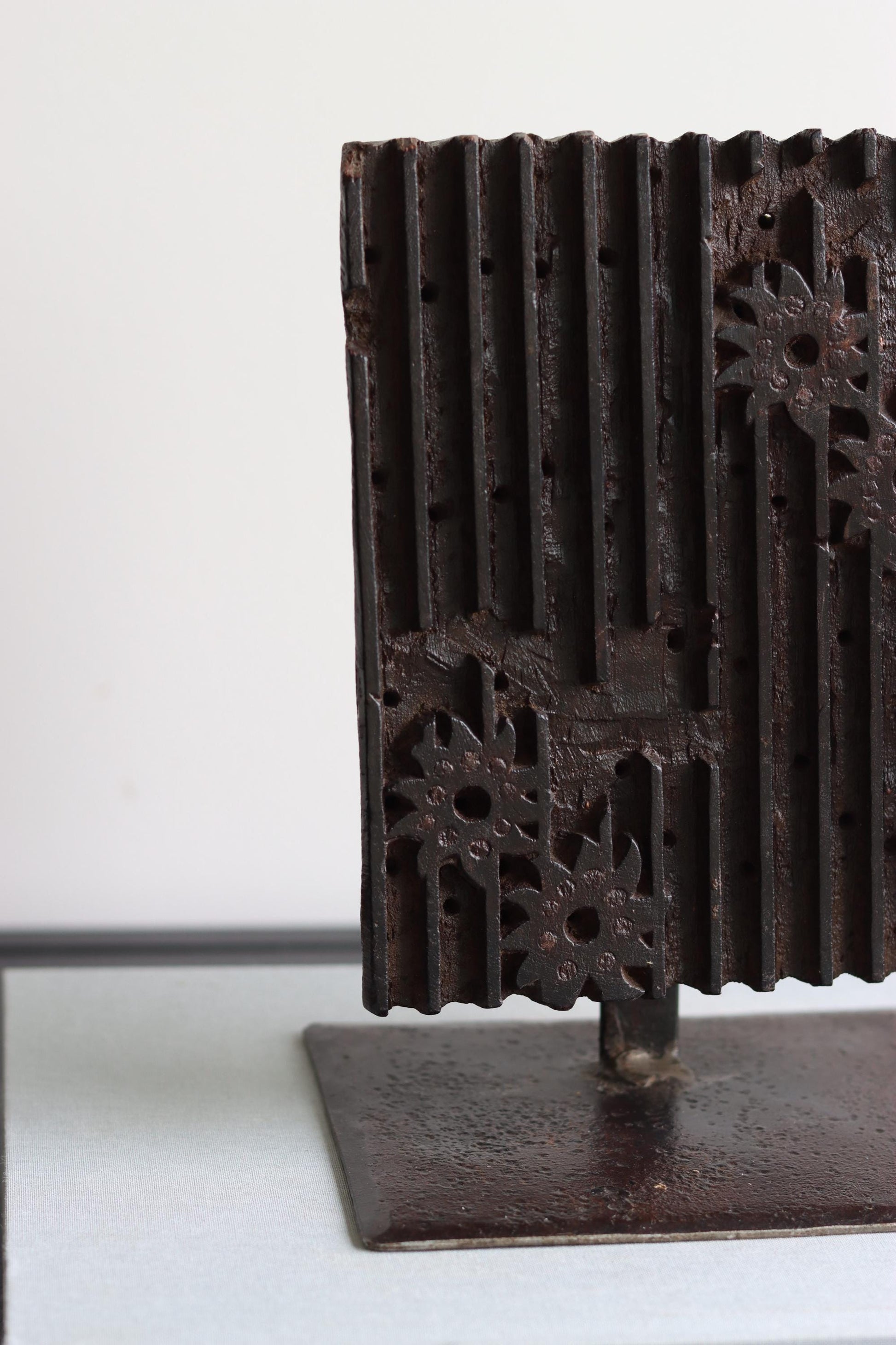Vintage Block Print Stamp on Stand