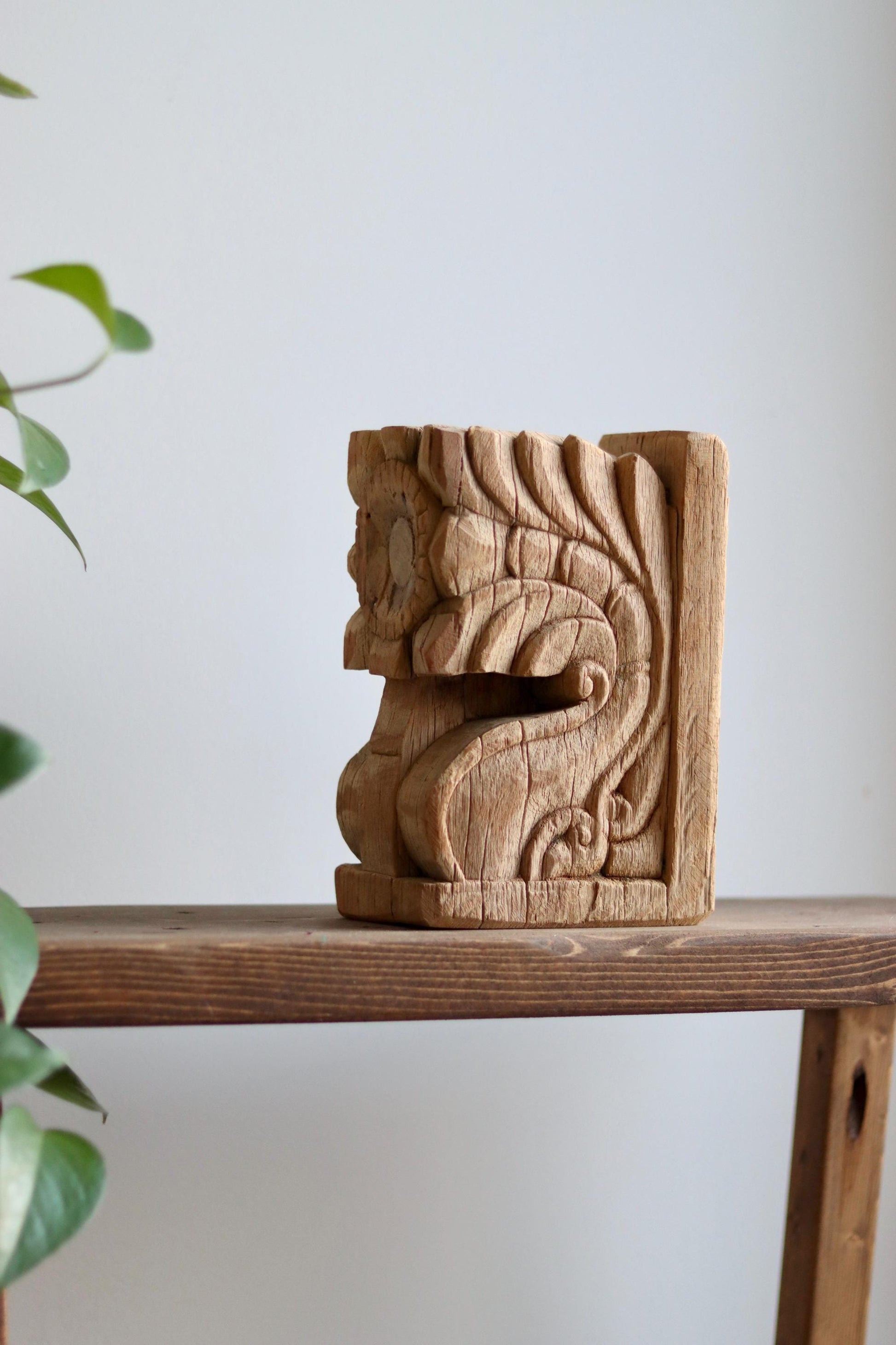 Vintage Wooden Bookends