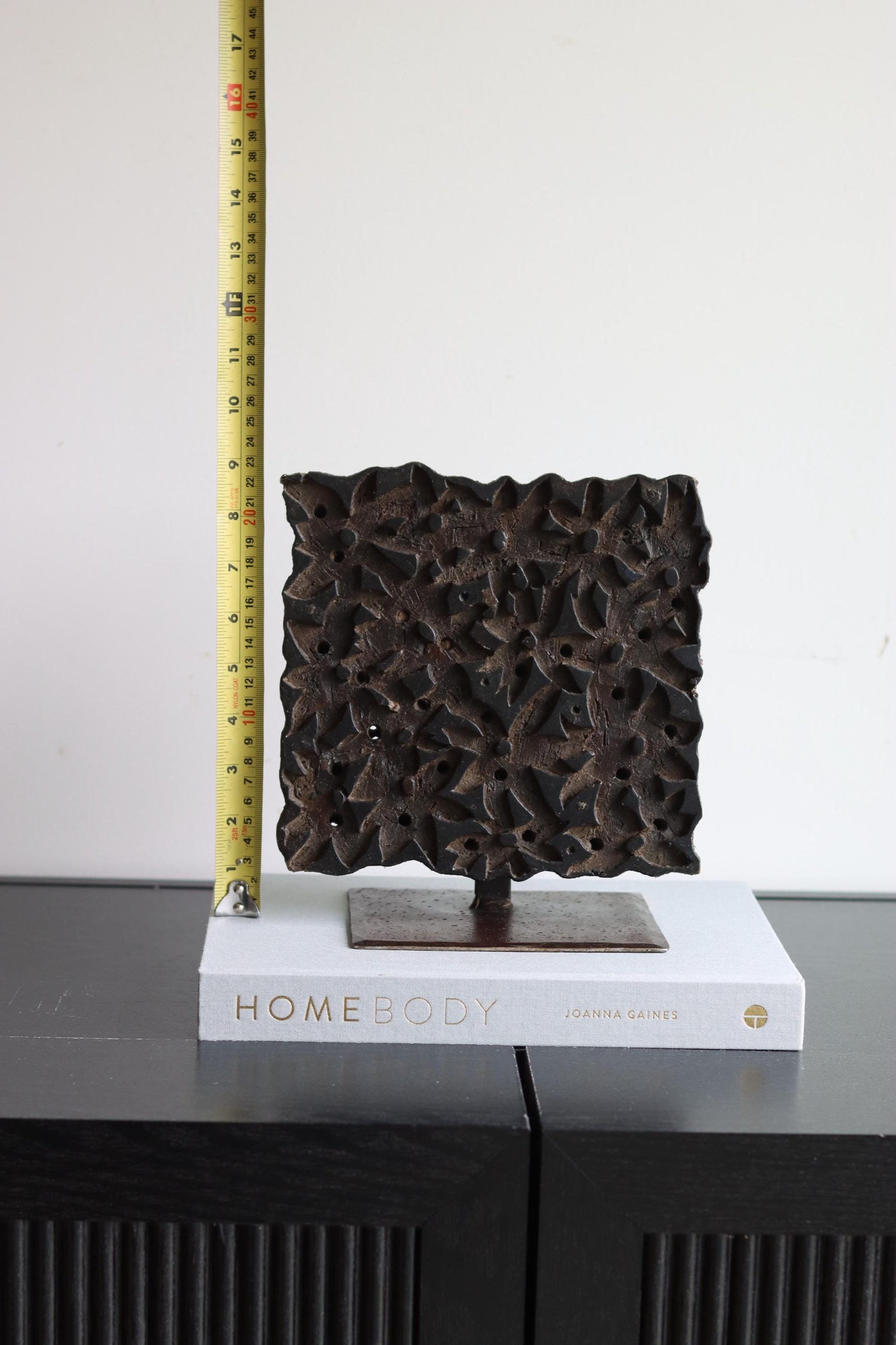 Vintage Block Print Stamp on Stand