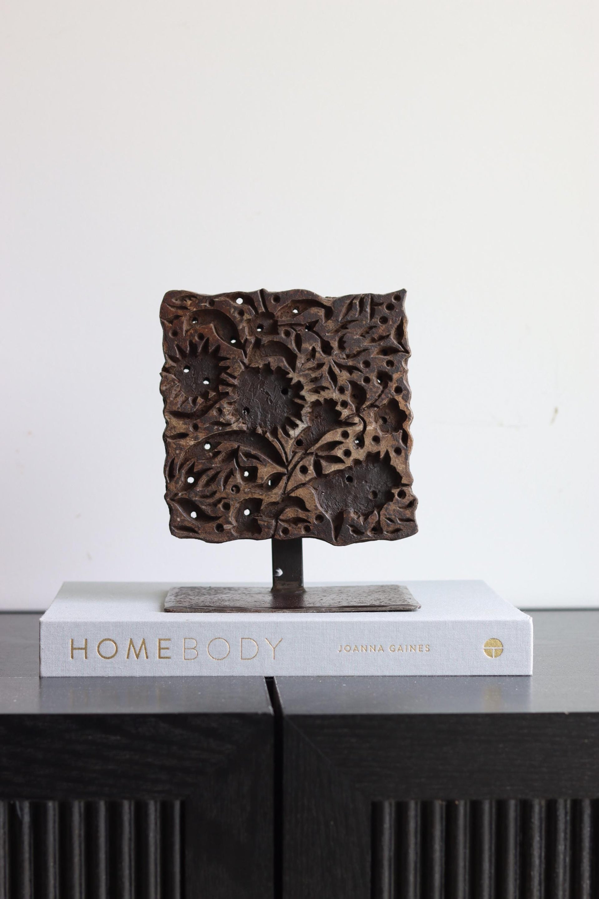 Vintage Block Print Stamp on Stand