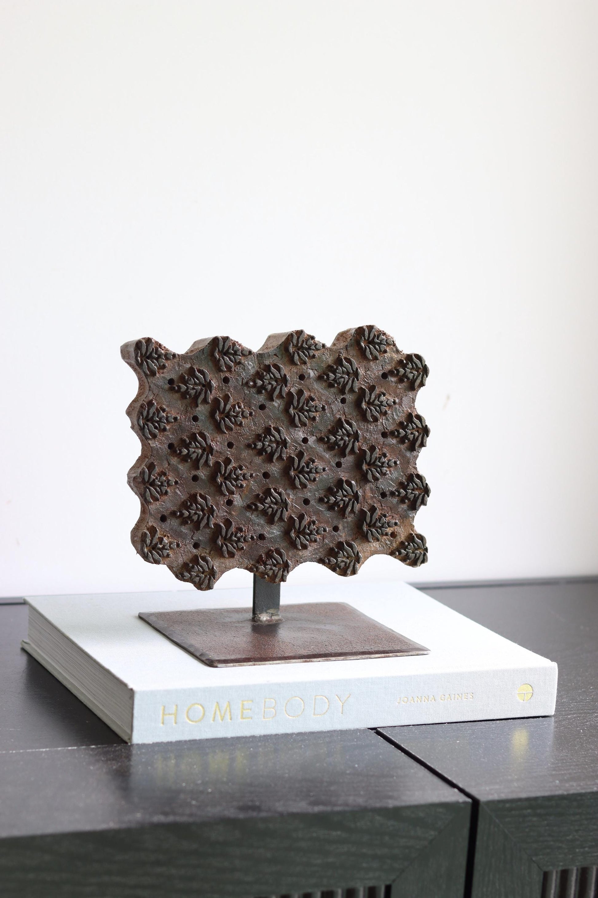 Vintage Block Print Stamp on Stand