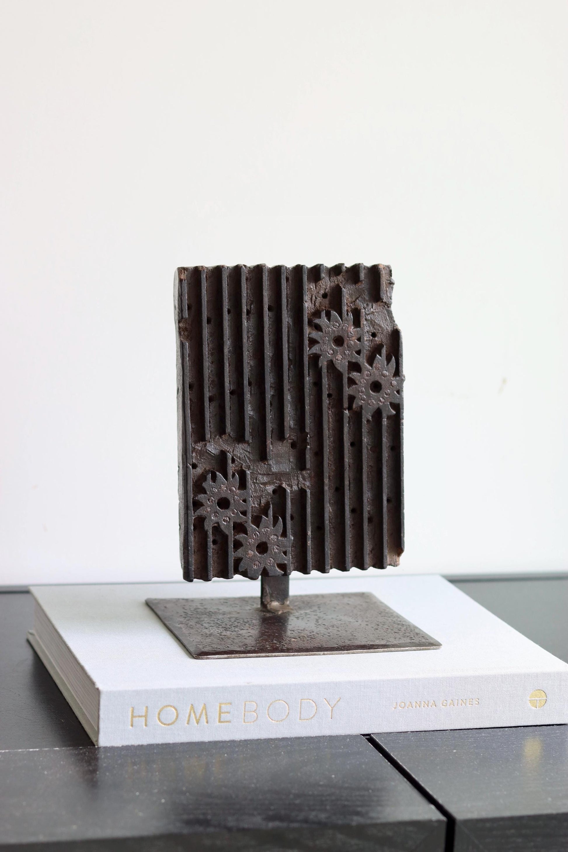 Vintage Block Print Stamp on Stand