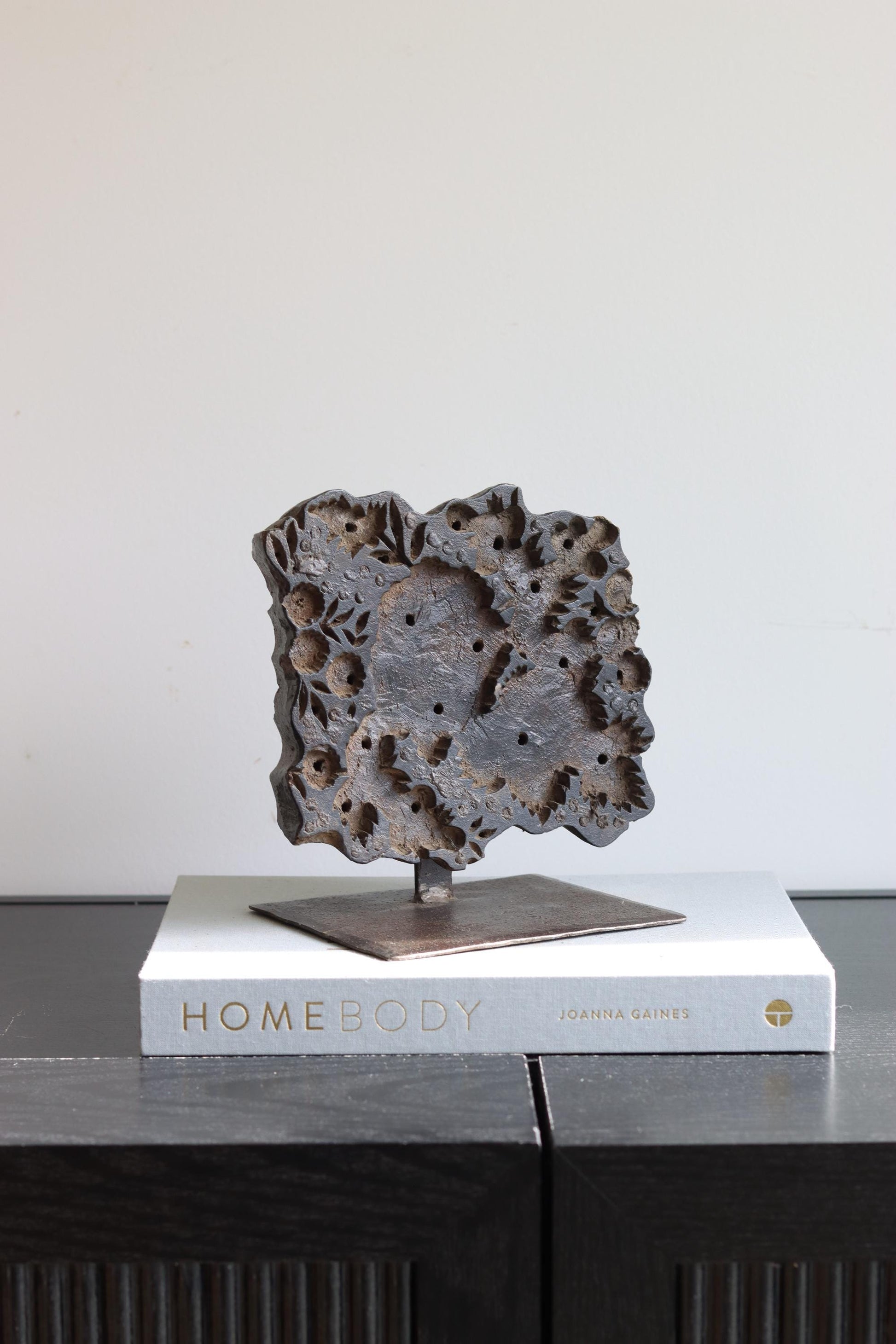 Vintage Block Print Stamp on Stand