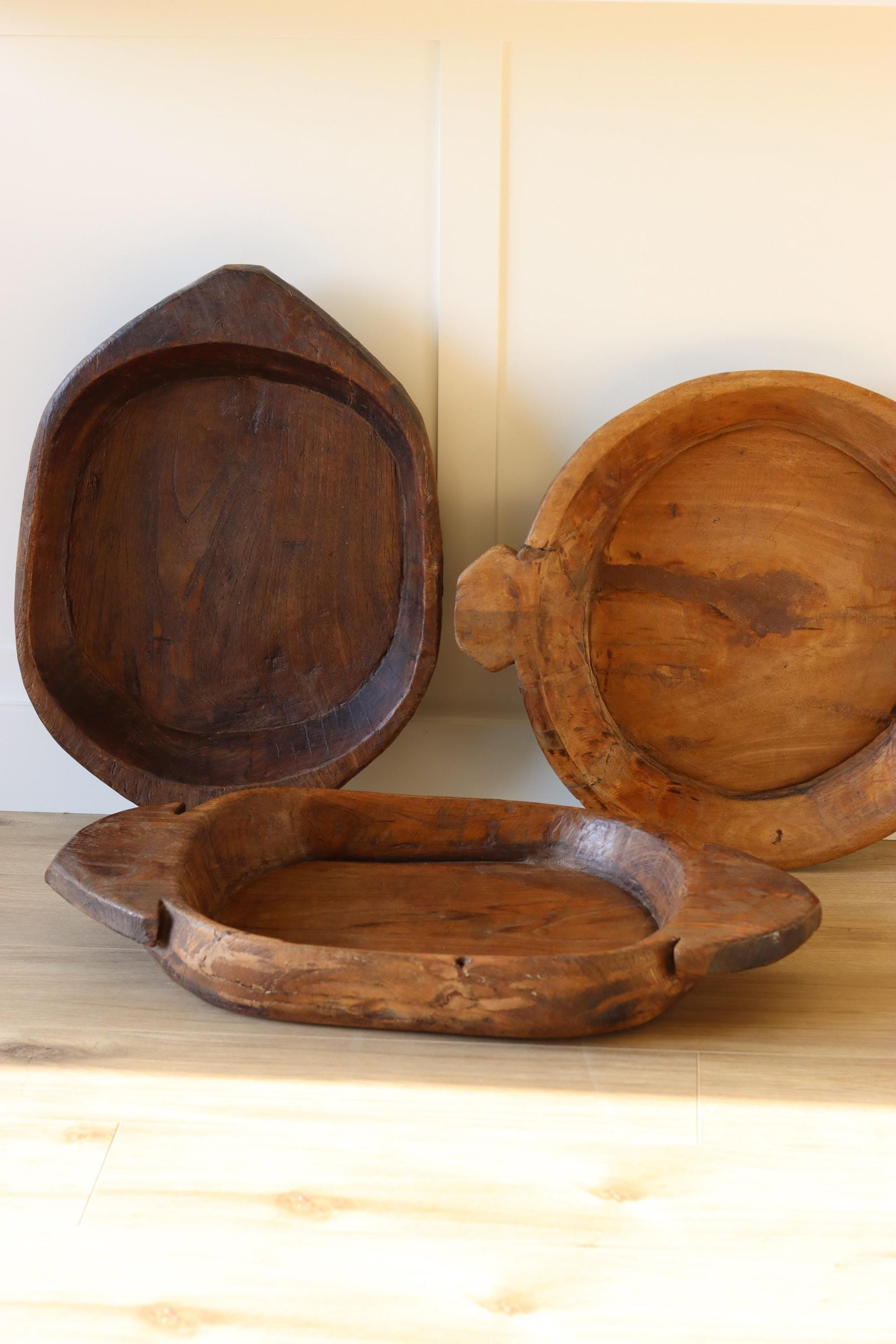 Extra Large Vintage Wooden Parat Tray