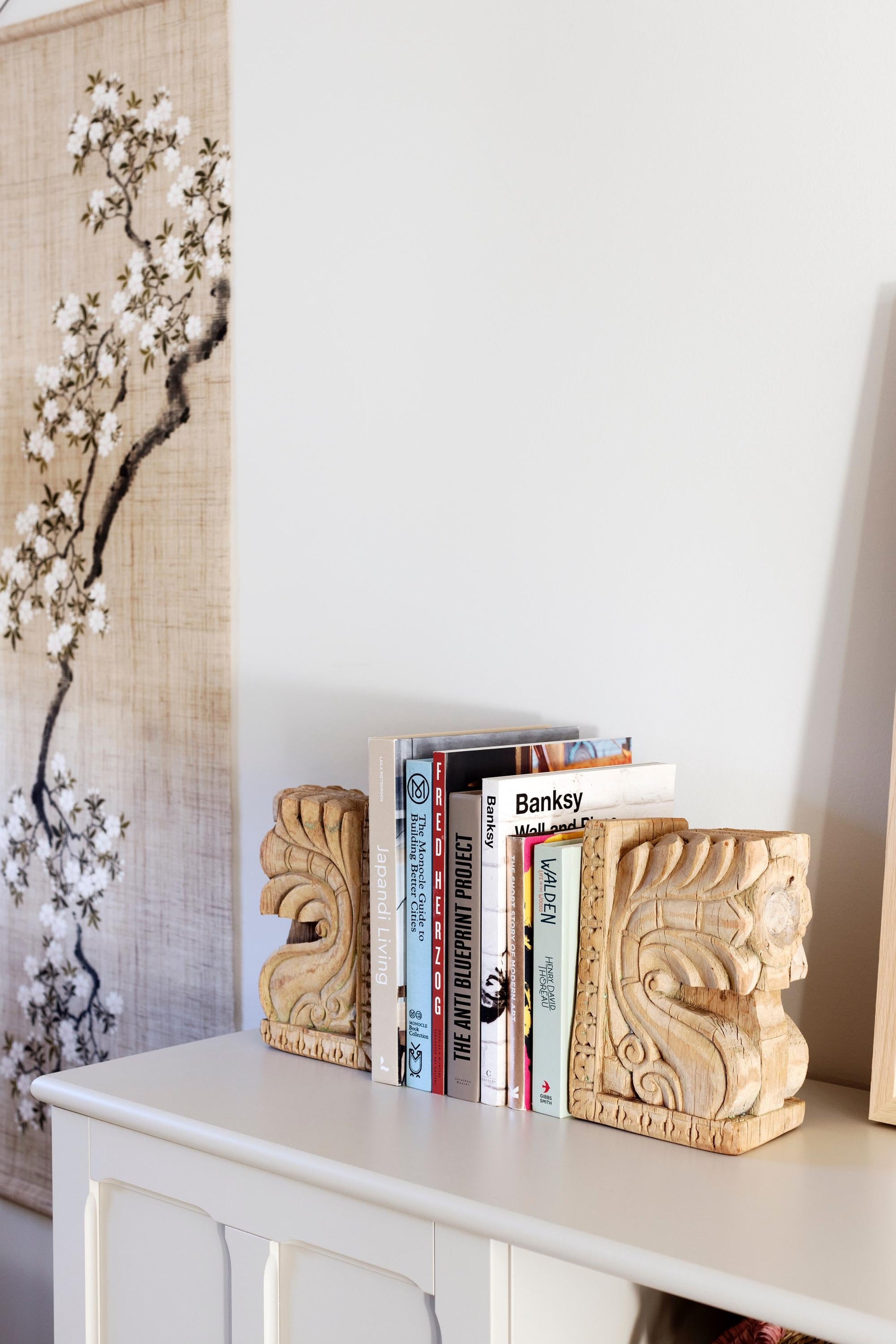 Vintage Wooden Bookends