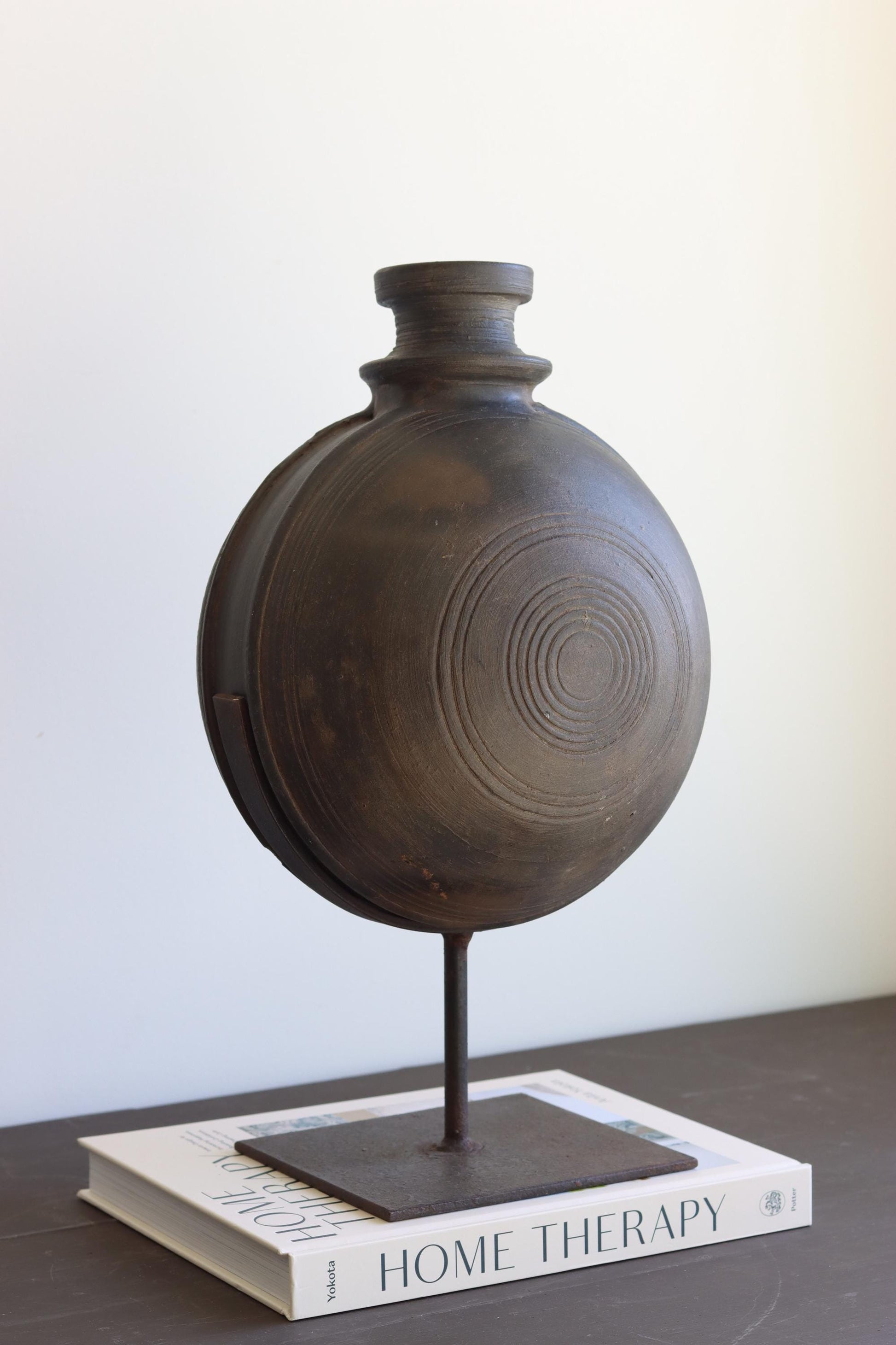 Terracotta Vintage Indian Clay Pot with Stand