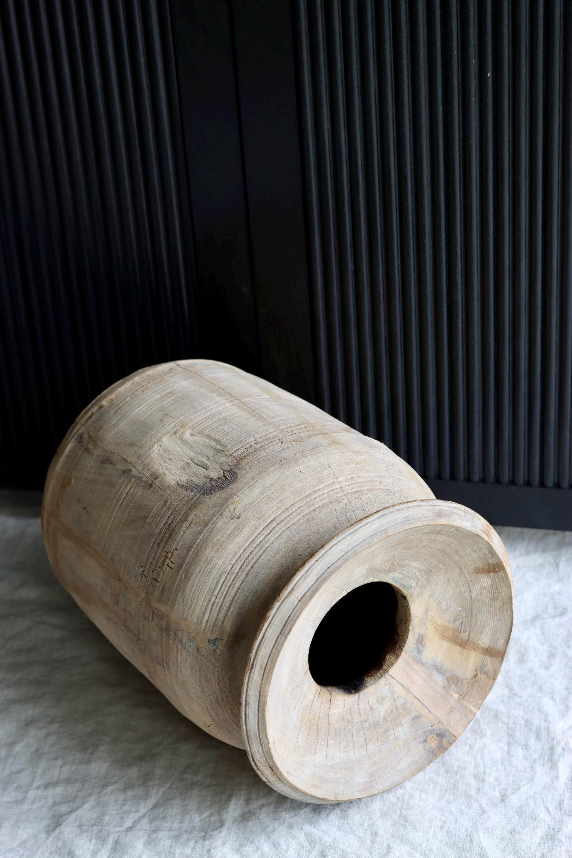 XL Vintage Himachal Teak Wood Pot