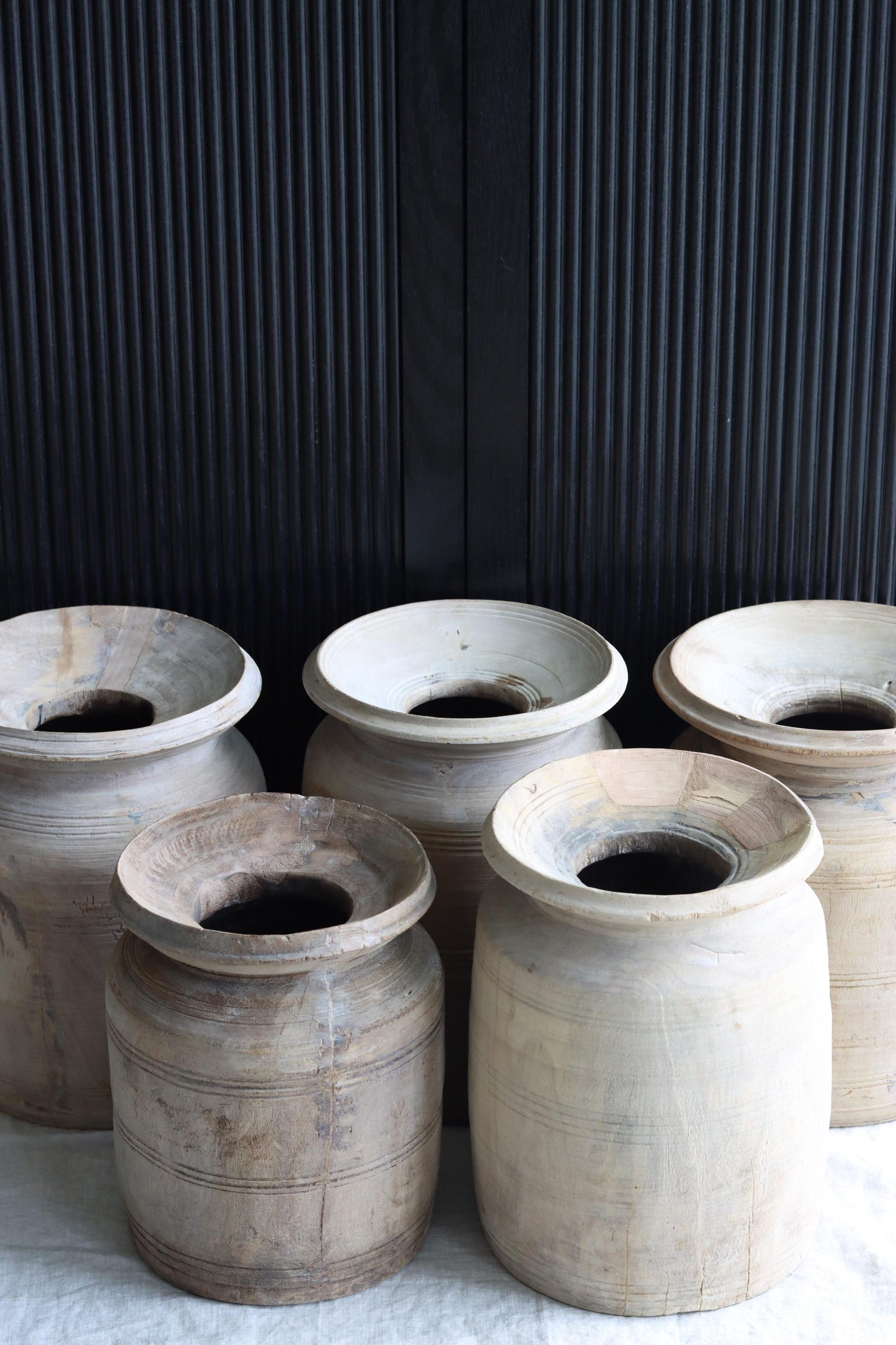 XL Vintage Himachal Teak Wood Pot