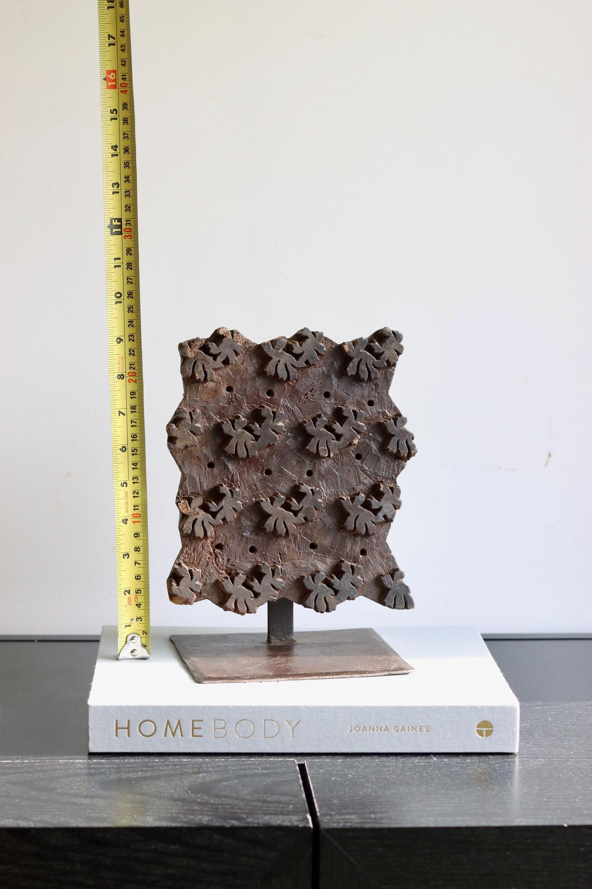 Vintage Block Print Stamp on Stand