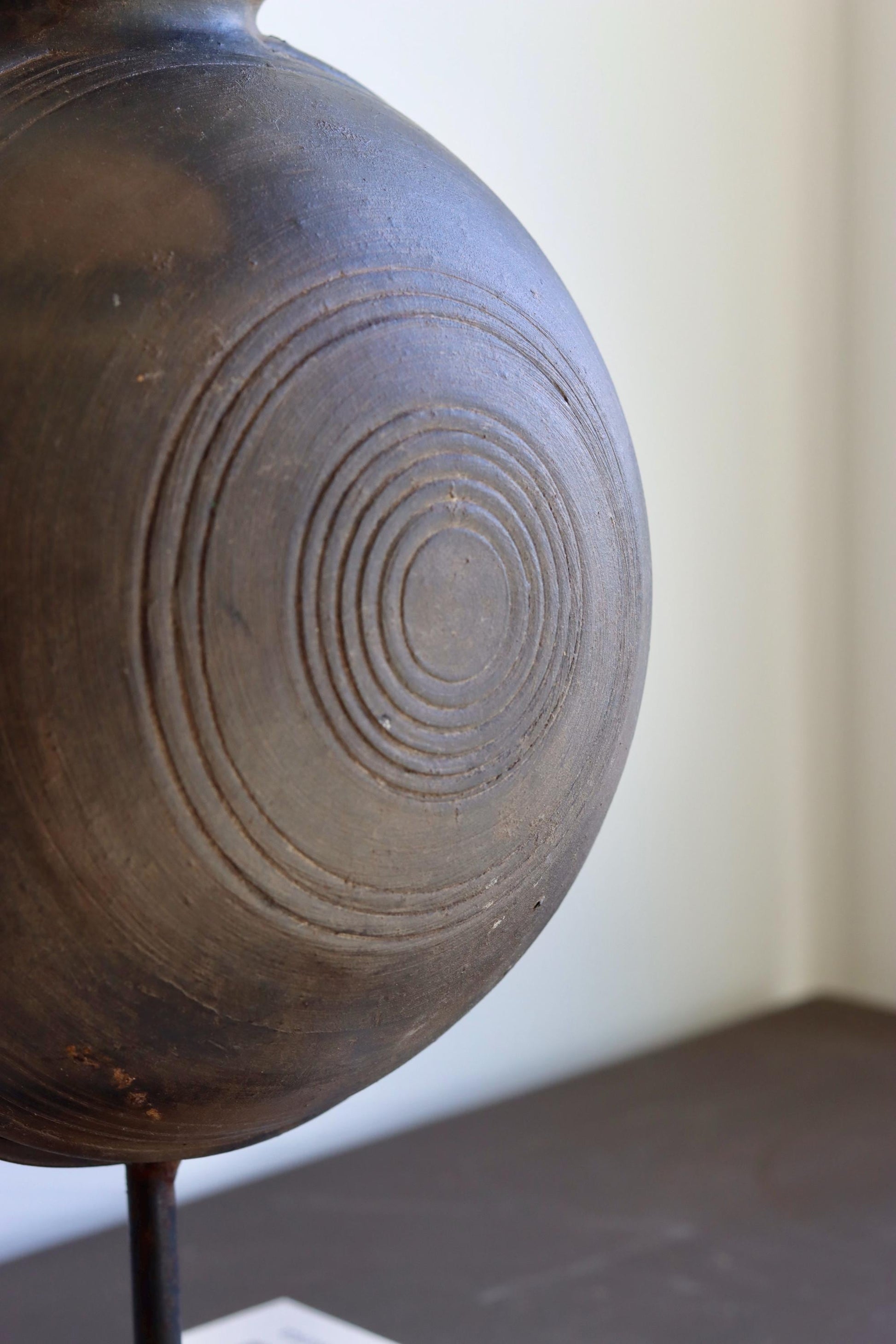Terracotta Vintage Indian Clay Pot with Stand
